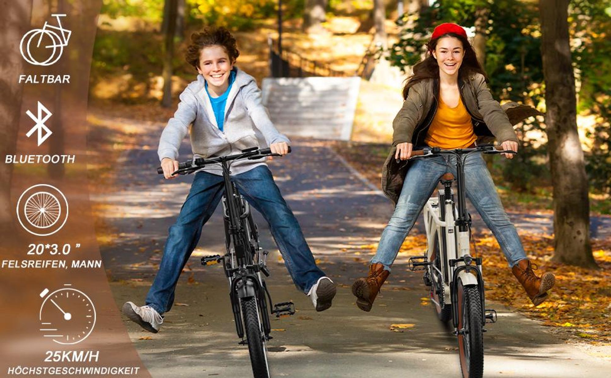 20" E-Bike 17Ah E-Klapprad,Pedelec,Elektrofahrrad City Pedelec Elektrofahrrad mit App, 25KM/H, für Erwachsene, Herren,Damen