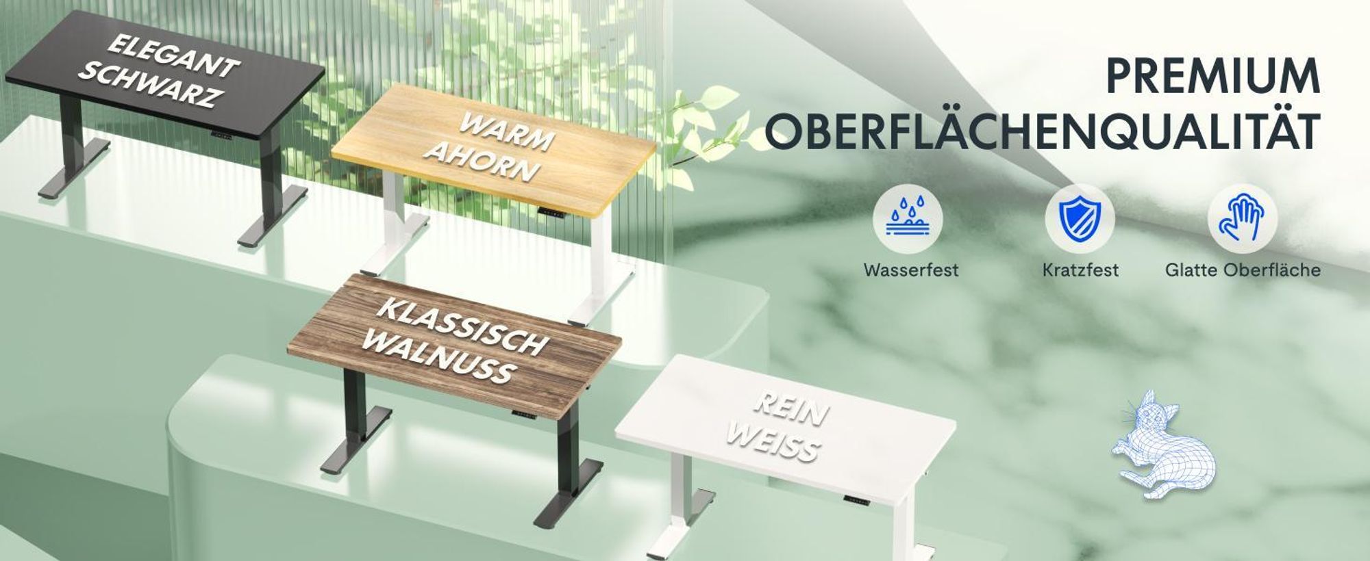 FLEXISPOT EN1 Höhenverstellbarer Schreibtisch 160x80cm, 100 kg Tragkraft, mit Anti-Kollisionsschutz, Einteilige Tischplatte, 4 Memory-Funktion (Weiß)
