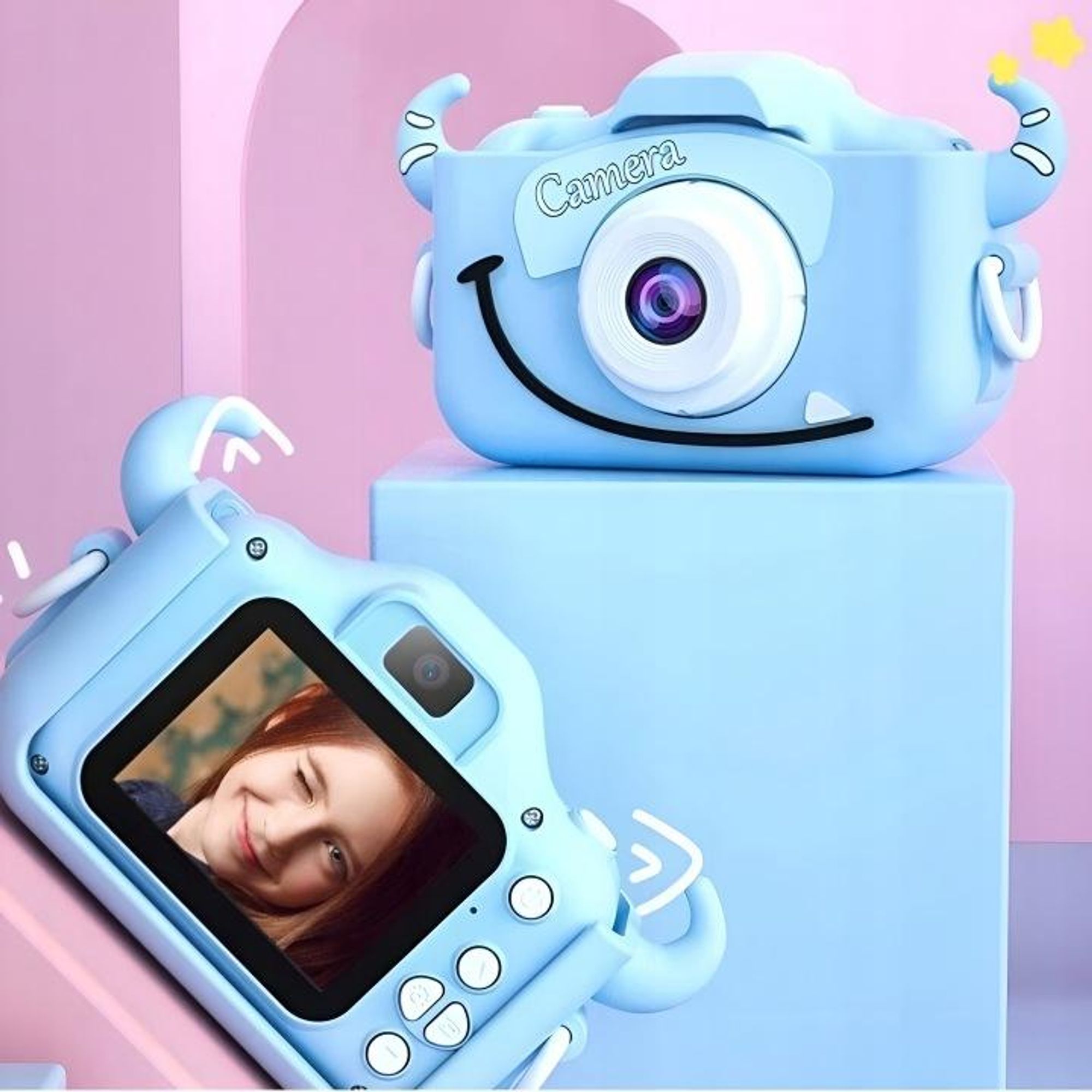 Digitalkamera für Kinder, Spielzeugkamera, Spiele + 32GB Speicherkarte