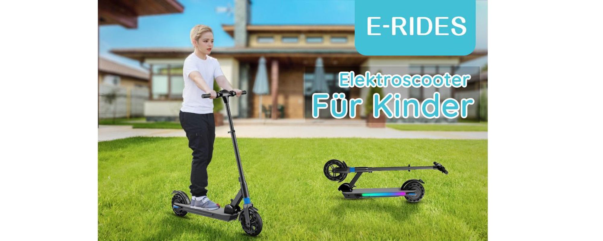 Elektroscooter 8 Zoll Kinder und Jugendliche 12-16 Jahren Klappbar Elektroroller mit APP LCD-Anzeige 20 km/h 250W Motor E-Scooter Schwarz