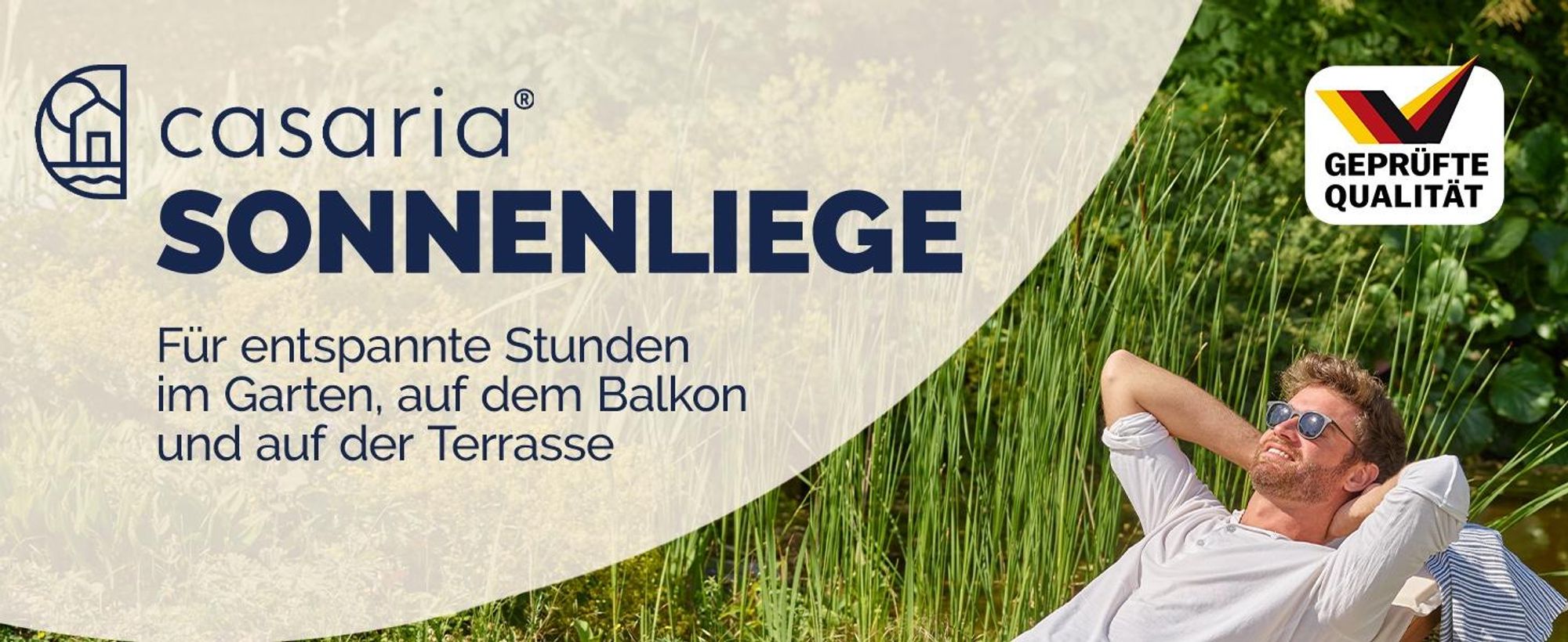 CASARIA® Sonnenliege Klappbar mit Kofferfunktion FSC®-Zertifiziert
