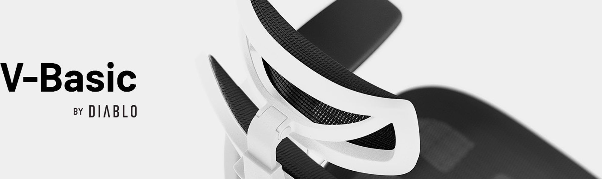Diablo V-Basic Bürostuhl Chefsessel Netzstoff verstellbare Armlehnen höhenverstellbar ergonomisch Farbwahl Farbe: Weiß/schwarz