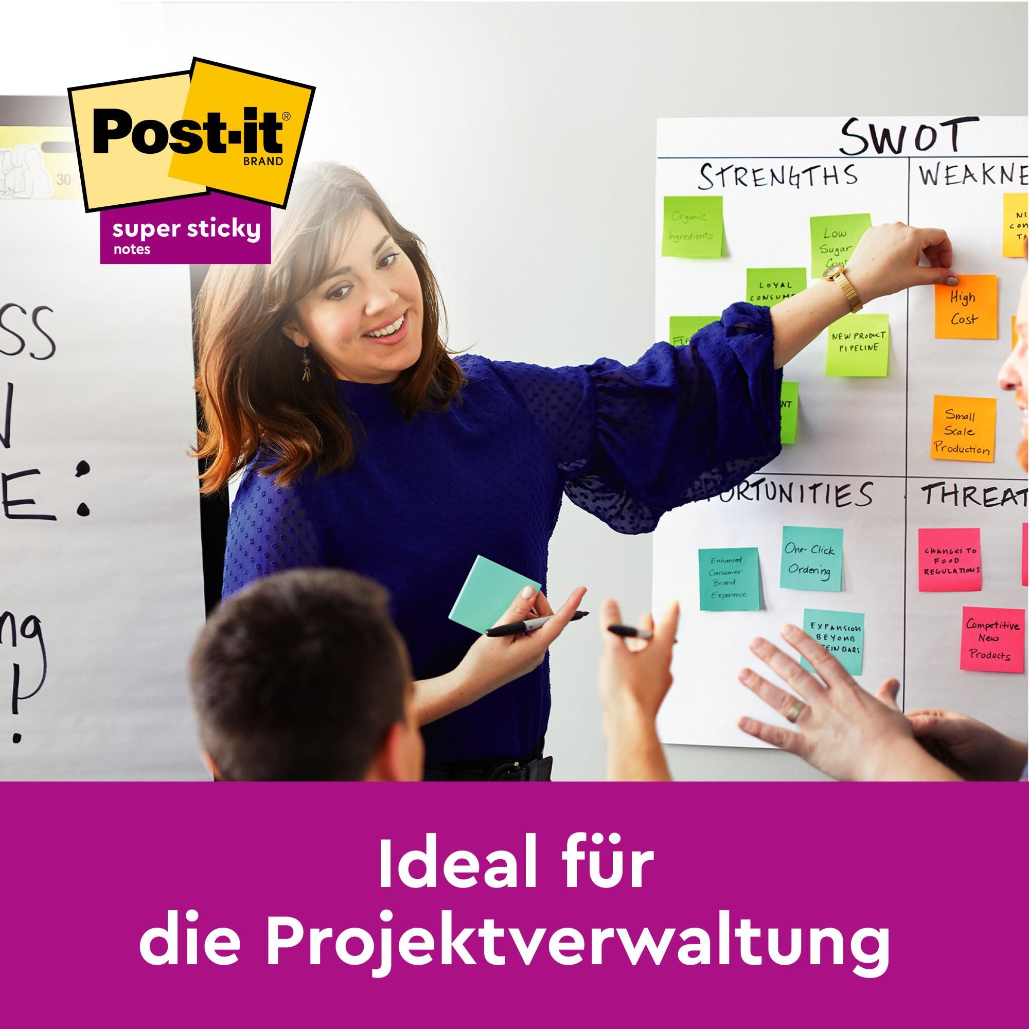 Post-it® Super Sticky Notes Soulful Collection 76 x 76 mm – 6 Blöcke à 90 Blatt