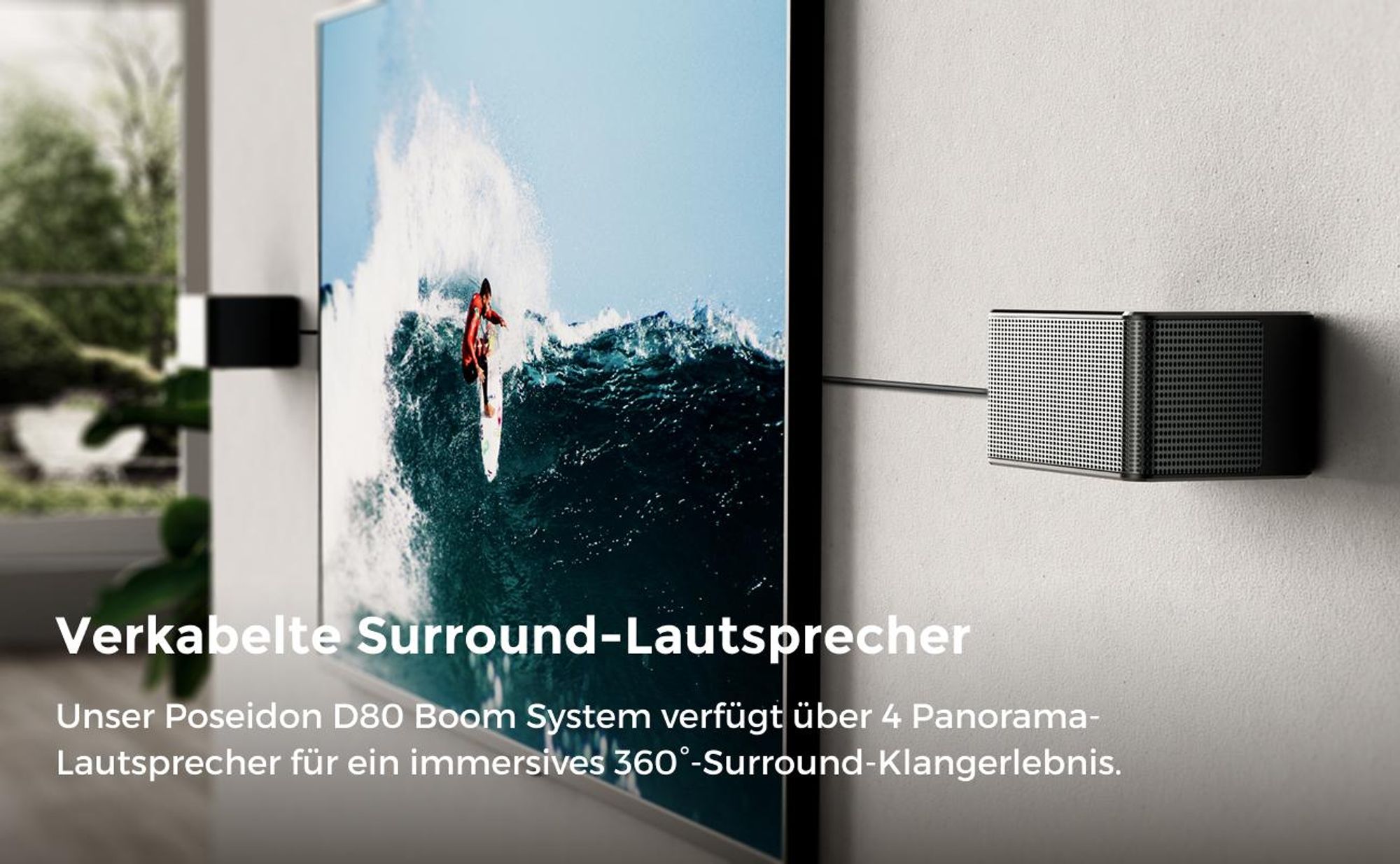 ULTIMEA 7.1 Dolby Atmos Soundbar für TV, Heimkino Sound Surround System, Poseidon D80 Boom