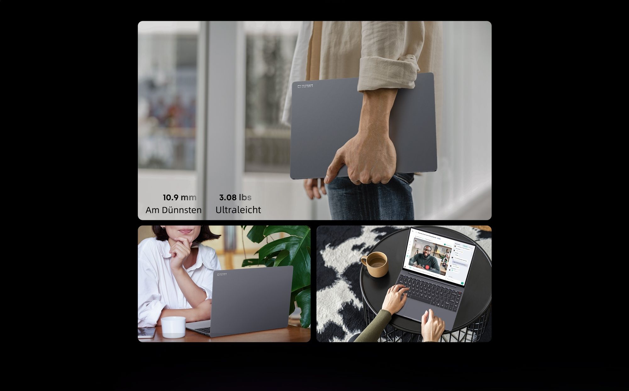 Laptop CHUWI CoreBook X - Prozessor Intel Core i3-1220P 14" Bildschirm Windows 11 16GB+512GB 4000mAh Akku - Grau