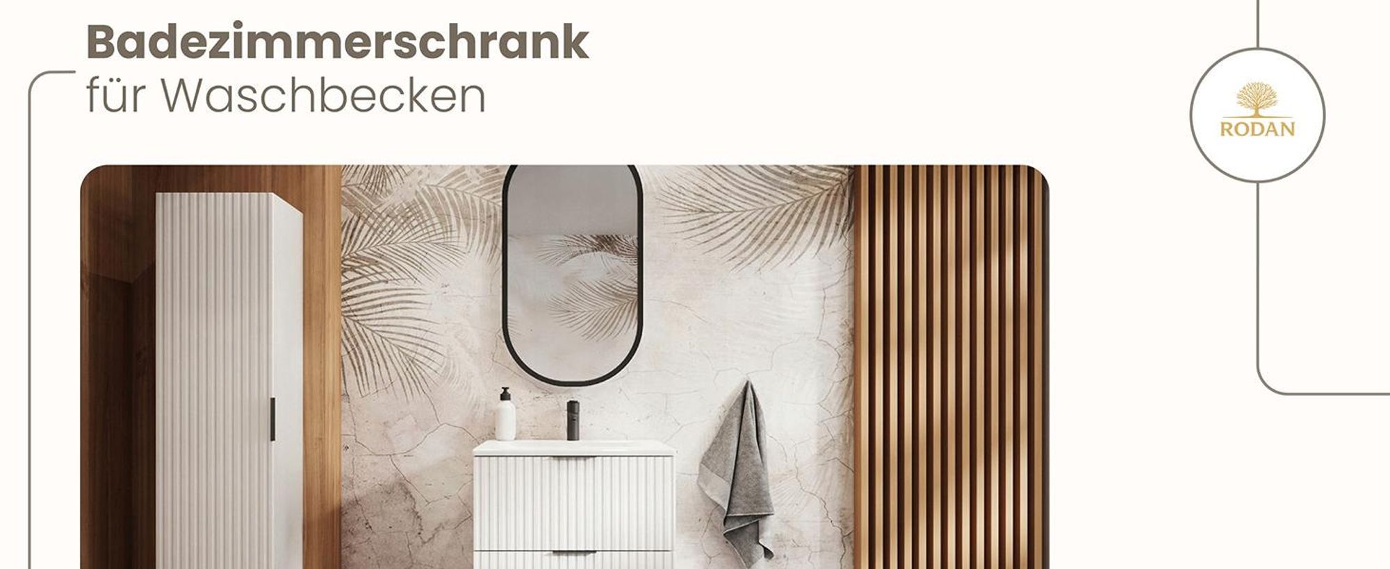 RODAN, Badmöbel, Badschrank, Badezimmermöbel, Badezimmer, MODERN, Waschbeckenunterschrank