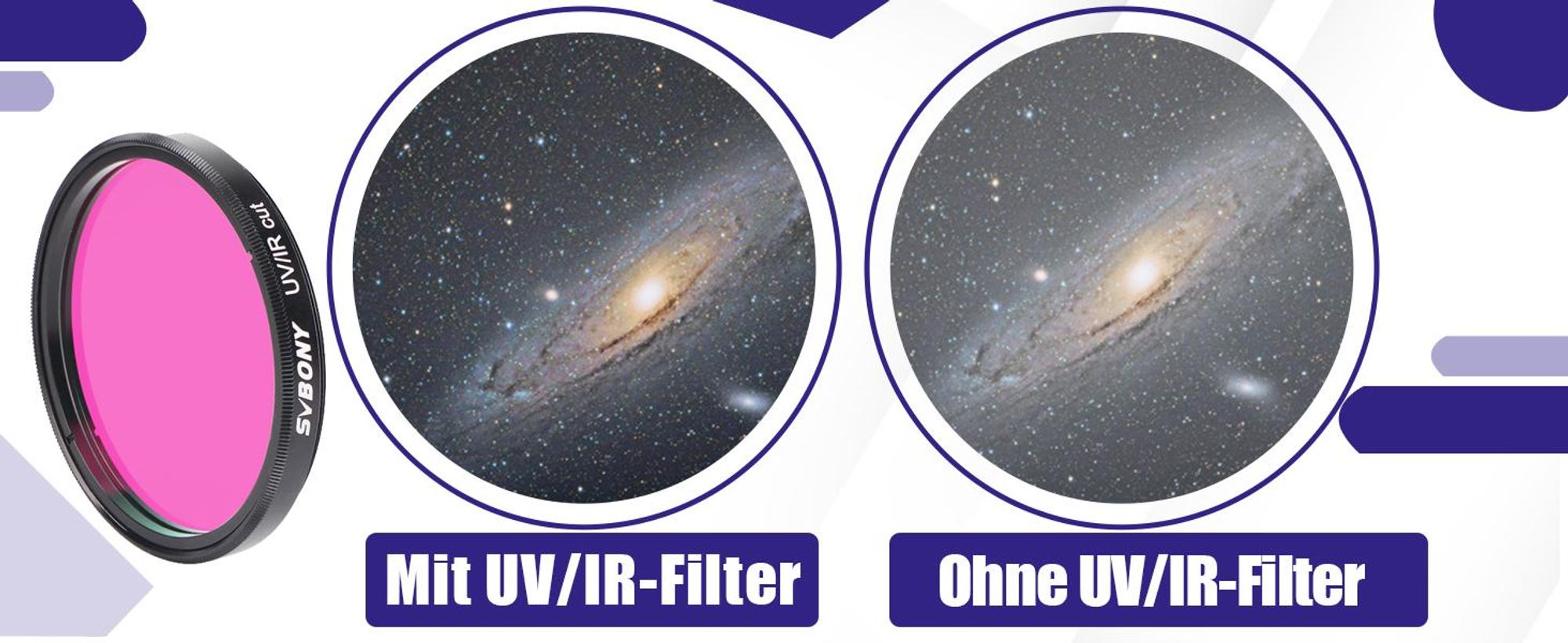Svbony Filter Infra UV IR Filter mit Niedriger Reflexion und Mehrfachbeschichtung (2in)