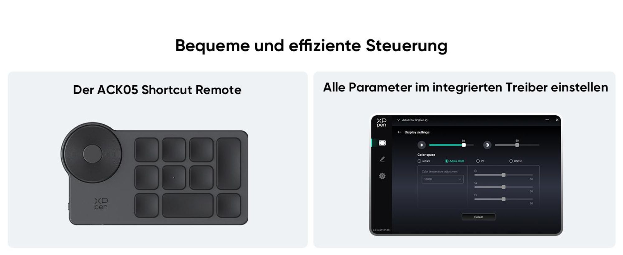 XPPen Artist Pro 22 (Gen 2), Kabelgebunden, 5080 lpi, 475,392 x 267,408 mm, USB/Bluetooth, 1 cm, Stift