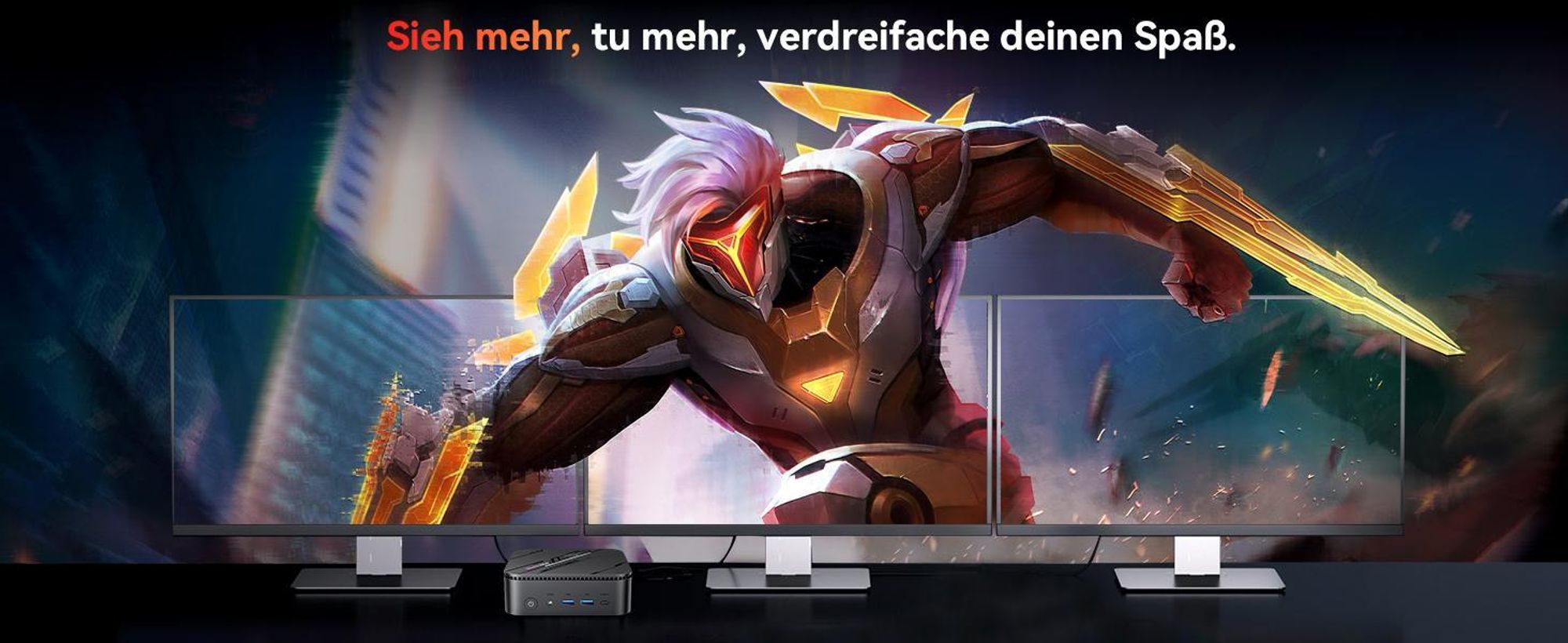 Blackview MP100 Pro Mini PC, Intel i3-1215U bis zu 4,4 GHz, 16GB DDR5 512GB PCIe 4.0 SSD, 4K@144Hz/WiFi 6/DP/HDMI/Windows 11 Pro