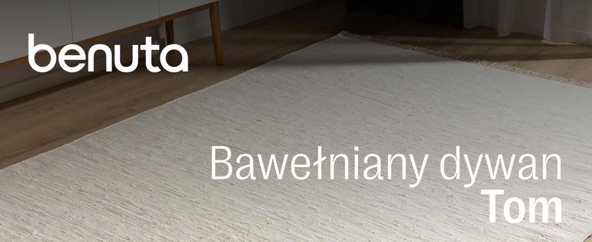 benuta bawełniany dywan Tom Czarny/Biały 120x170 cm skandynawski dywan do salonu bawełna prostokątny