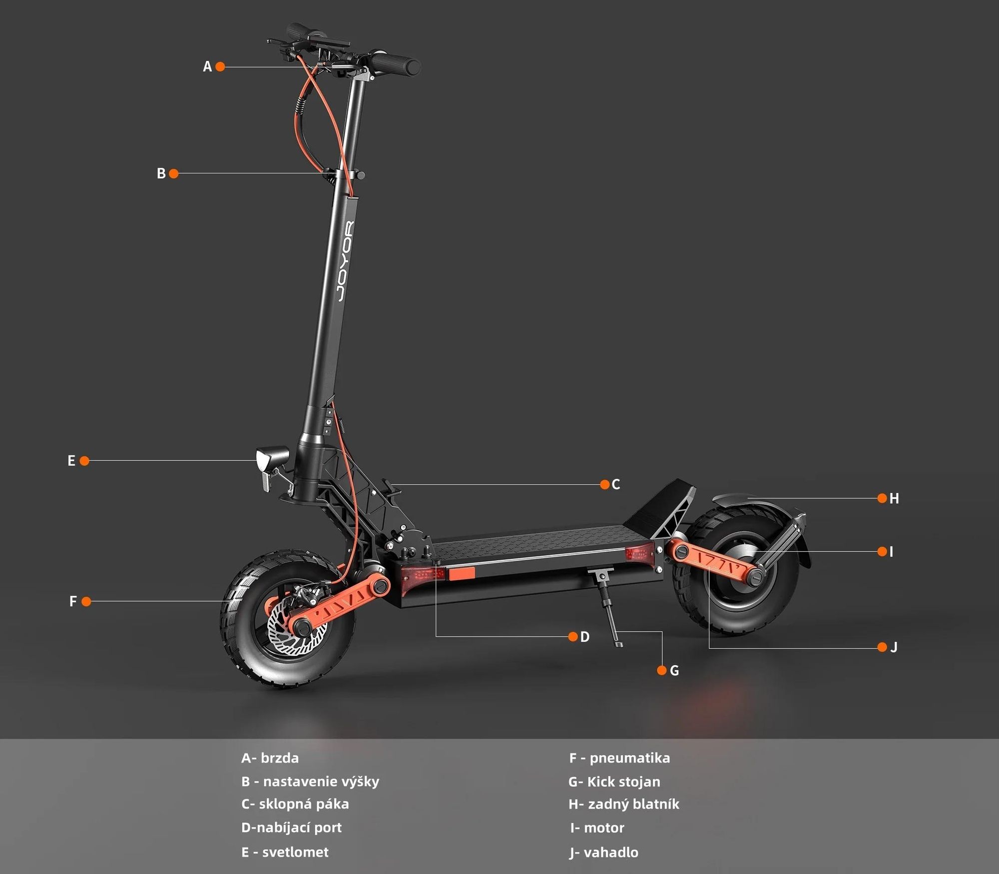 Elektrický Kolobežka JOYOR S10-S-Z S Funkciou Smerových Svetiel - 1000W*2 Motor 60V18AH Batéria 70KM Dojazd Kotúčová Brzda - Čierna