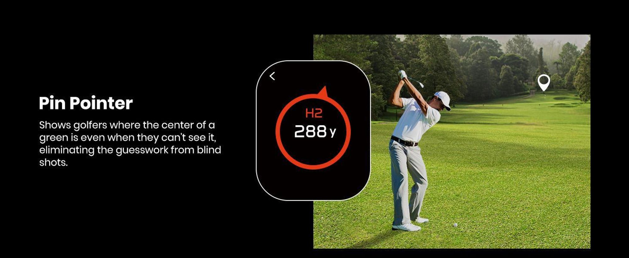 MiLESEEY GenePro G1 Télémètre de golf avec écran tactile GPS, 43 000 parcours, 1200m
