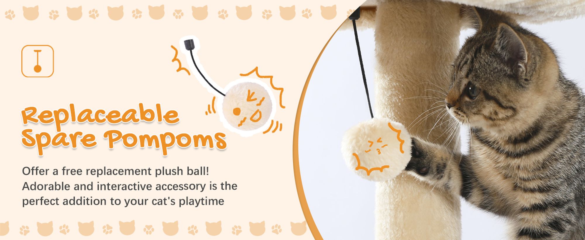PAWZ Road XL Katzenkratzbaum mit Hängematte, 143 cm