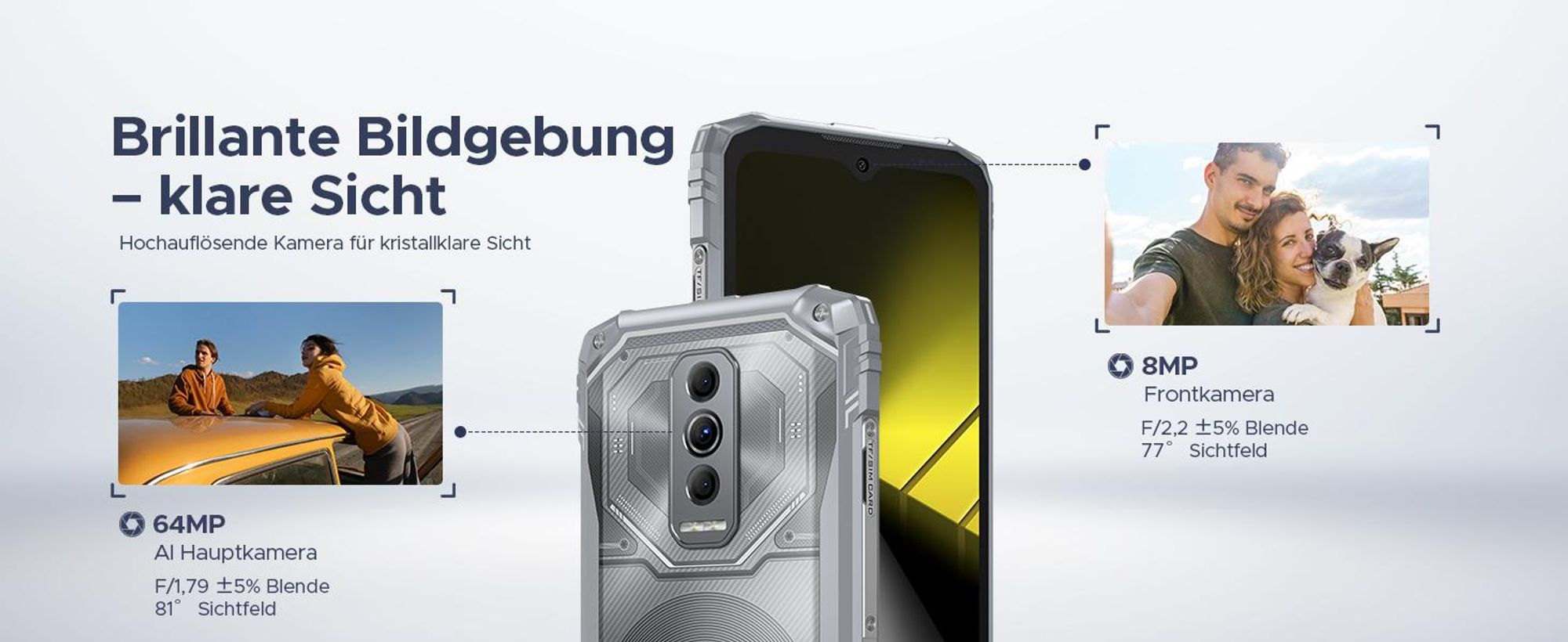 DOOGEE Blade10 Ultra Energy Outdoor Smartphone Handy, Android 16, IP68/IP69K, 6,56" 90Hz, 6150mAh, 36+128GB, 64MP, NFC, Fingerabdruck, ohne Vertrag