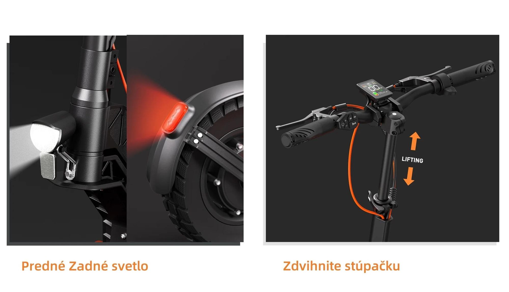 Elektrická Kolobežka JOYOR S8 - 600W Motor 48V26AH Batéria 10-palcové Pneumatiky Kotúčová Brzda - Čierna