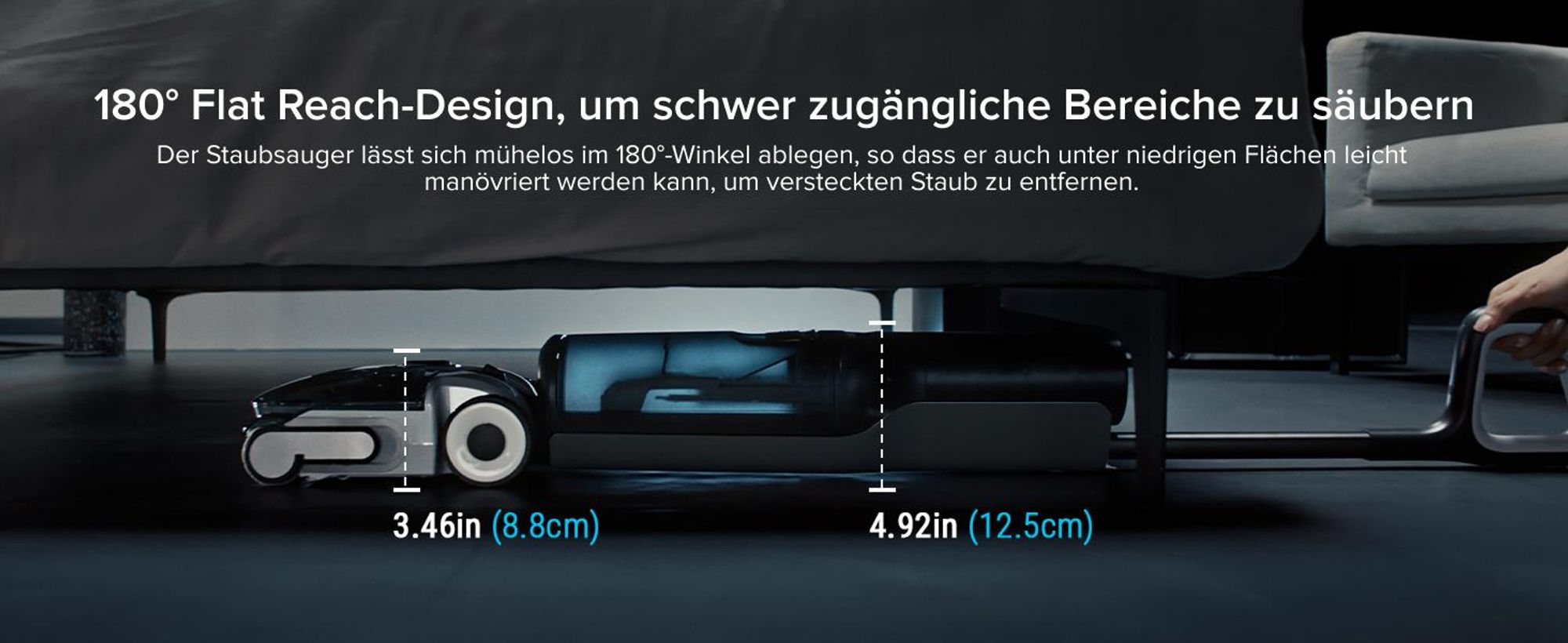 Roborock F25 XT Nass-Trockensauger, 20.000 Pa mit Zero Tangle, 90°C Heißluft-Schnelltrocknung, 180° Flachliegen