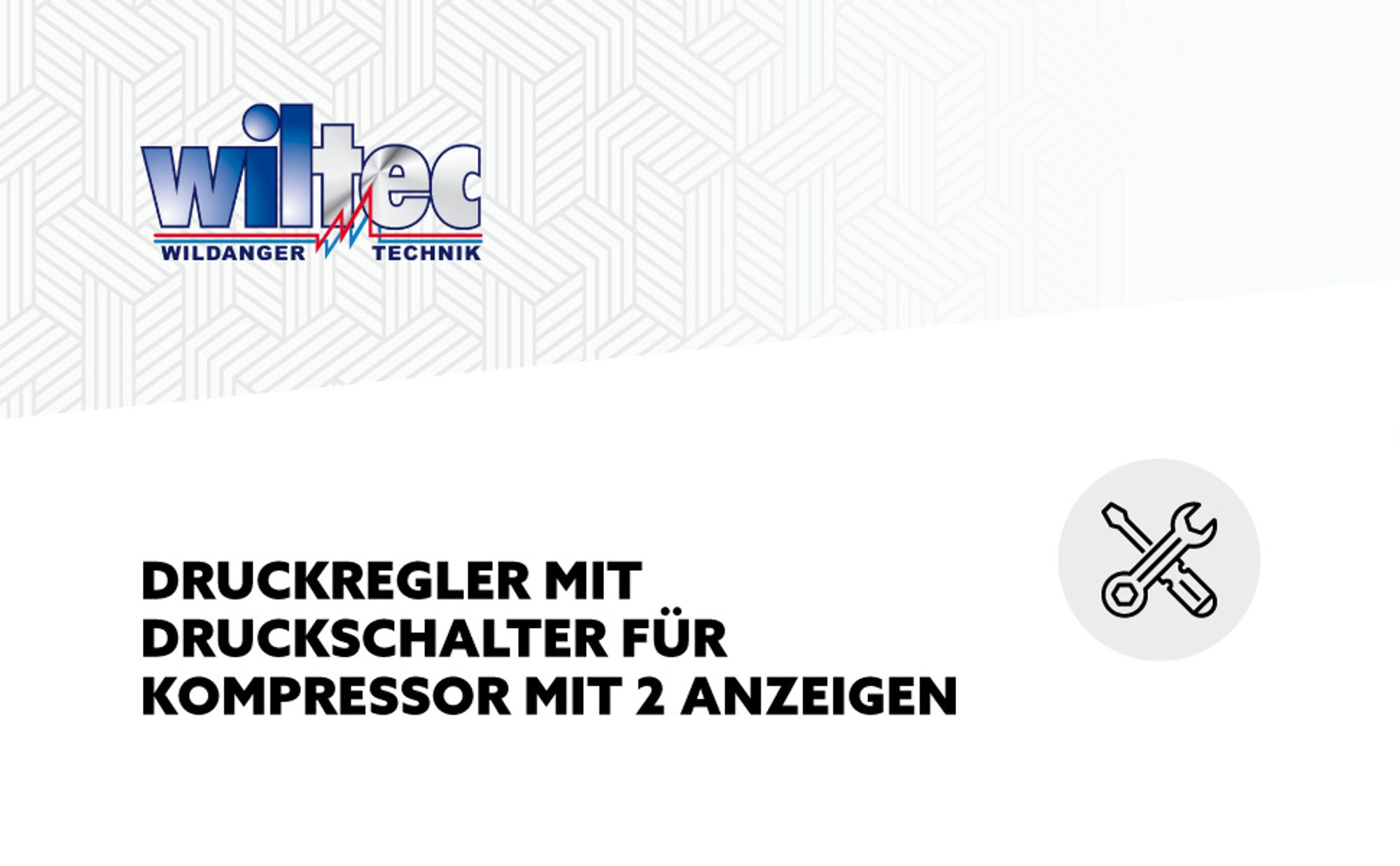 Wiltec Druckregler 165 x 130 x 200 mm mit Druckschalter für Kompressor, Druckminderer bis 8 bar rmit 2 Anzeigen, 2 Kupplungen und Sicherheitsventil