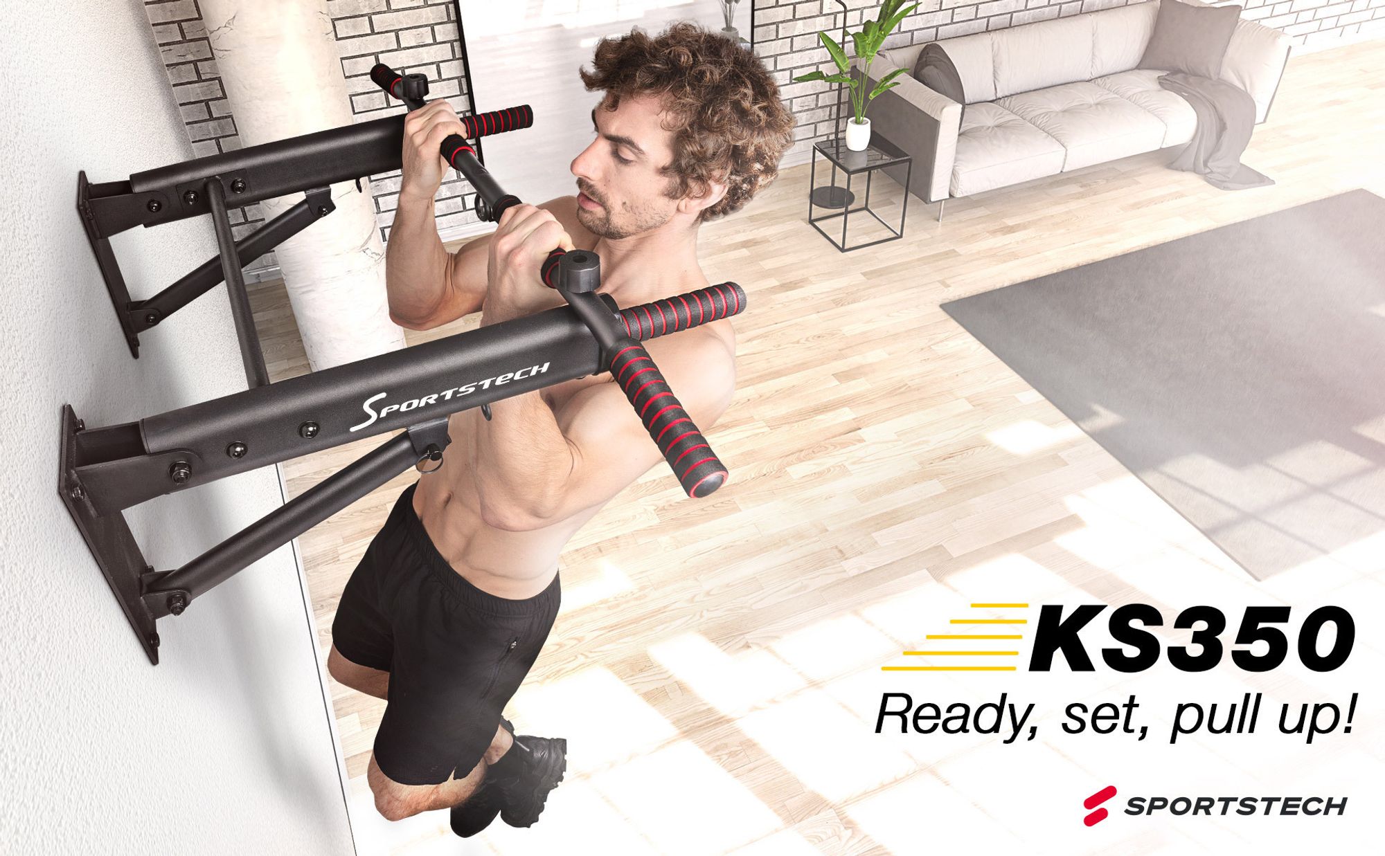 Sportstech Klimmzugstange KS350 | Multifunktional | Schaumstoffgriff