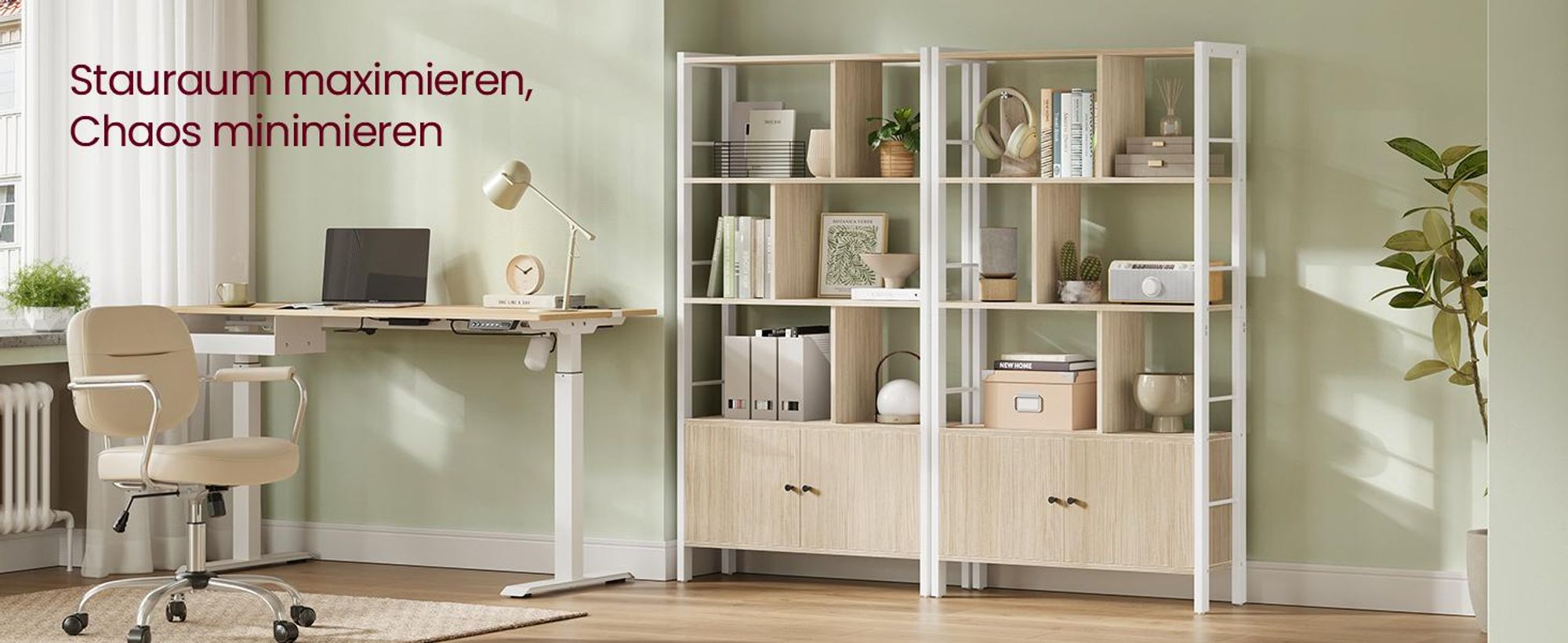 VASAGLE Standregal mit 4 Ebenen, Aufbewahrungsregal, Bücherregal, 30 x 74 x 154,5 cm, geräumig, beige-weiß