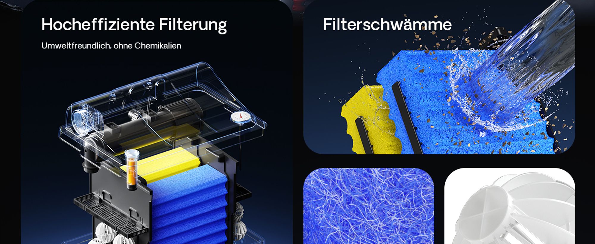 SunSun CBF-200T Bioteichfilter Komplettset mit 9W UVC Klärer, Teichpumpe 2300 l/h 35W, Thermometer und Filtermedien, Filteranlage Teichfilter