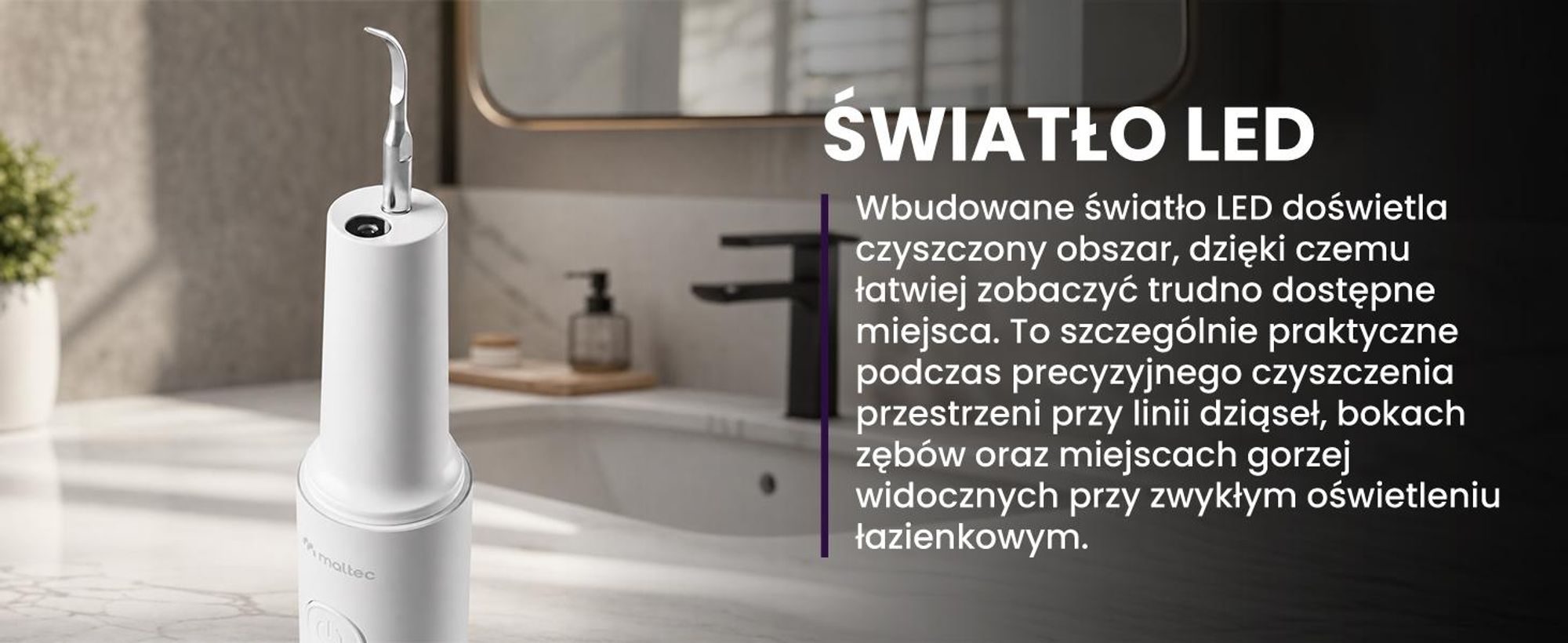 Skaler Ultradźwiękowy Dentystyczny do Zębów Usuwanie Kamienia LED 4 Tryby Toothie X100