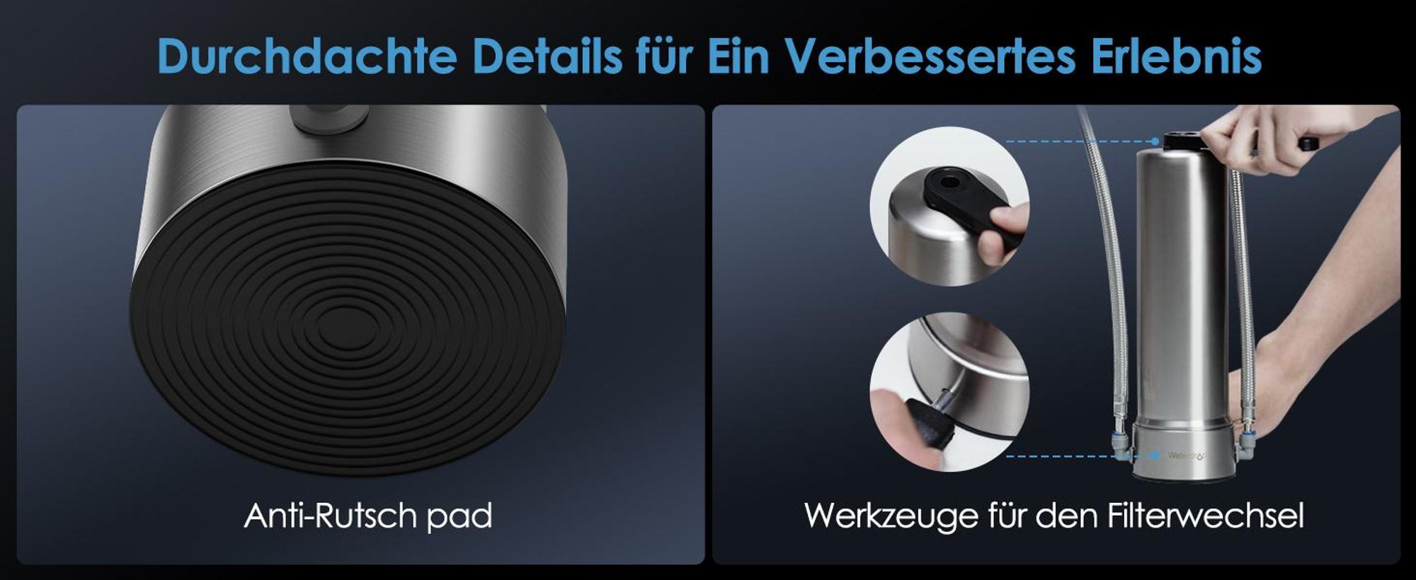 Waterdrop AS13 Untertisch Wasserfiltersystem 30.000 Liter, mit 1 WD-WF13 Ersatz-Wasserfilter