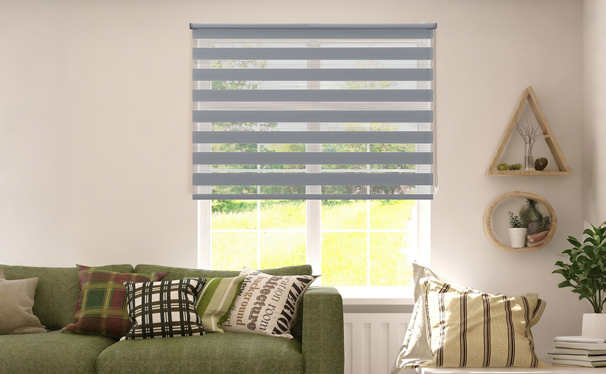 Doppelrollo 105x150cm Dunkelgrau Duo Rollo Klemmfix ohne Bohren Jalousie Rollos für Fenster und Tür