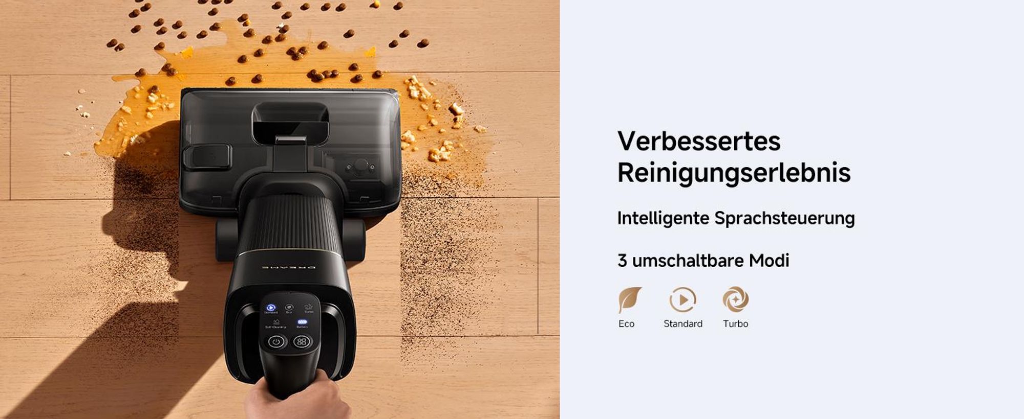 Dreame G12 Pro Flex-T Nass- und Trockensauger,23,000Pa Akku-Staubsauger,180° klappbar,entknotungsfrei,95°C Trocknung,60°C Heißwäsche,TangleCut,Schwarz