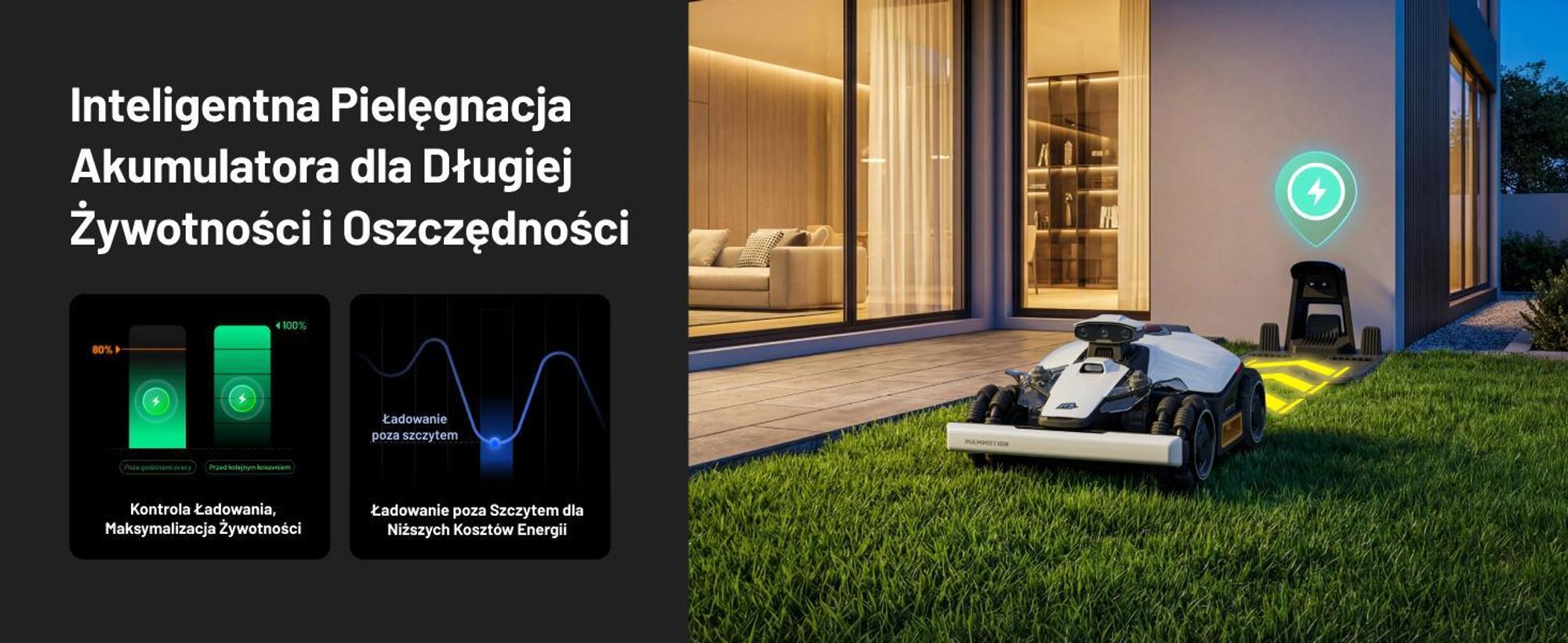 Robotická kosačka Mammotion LUBA Mini 2 AWD 1000 bez ohraničujúceho drôtu do 1000 m² trojitá kamera AI + NetRTK kosenie na okrajoch DropMow 4G modul