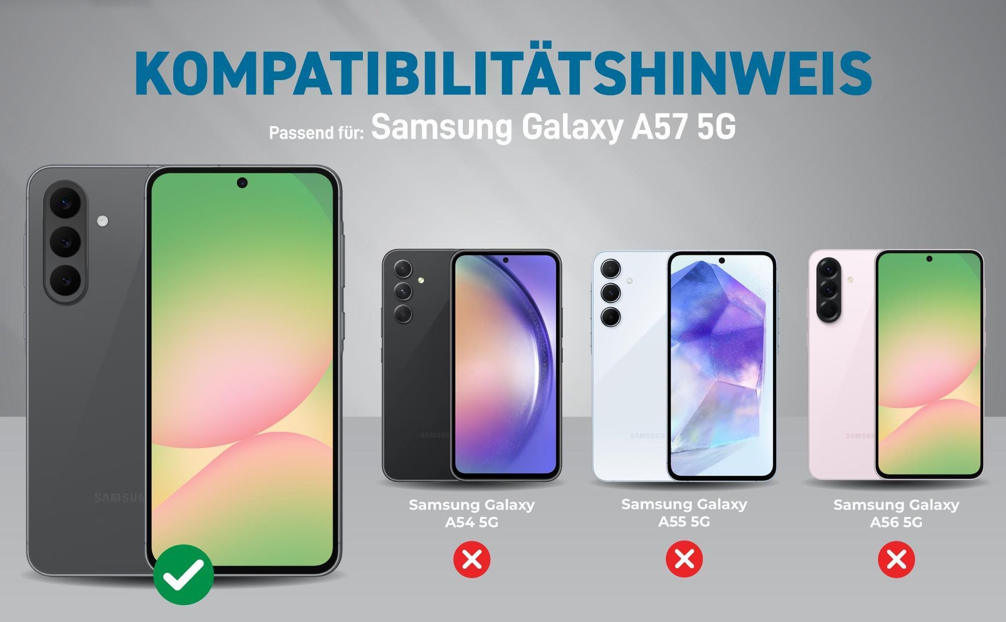 Kompatibilitätshinweise Hülle für Samsung Galaxy A57 5G