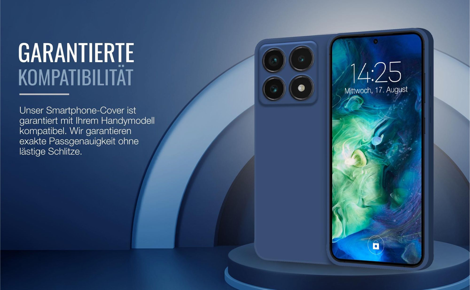 Exakt passgenaues Smartphone Backcover in Blau für Xiaomi 14T Pro