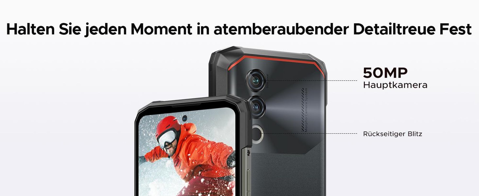 DOOGEE Blade10 Power Outdoor Smartphone Handy, 4G, Android 16, IP68/IP69K, 6,6" 90Hz, 10300mAh, 48+128GB, 50MP, NFC, Fingerabdruck, ohne Vertrag