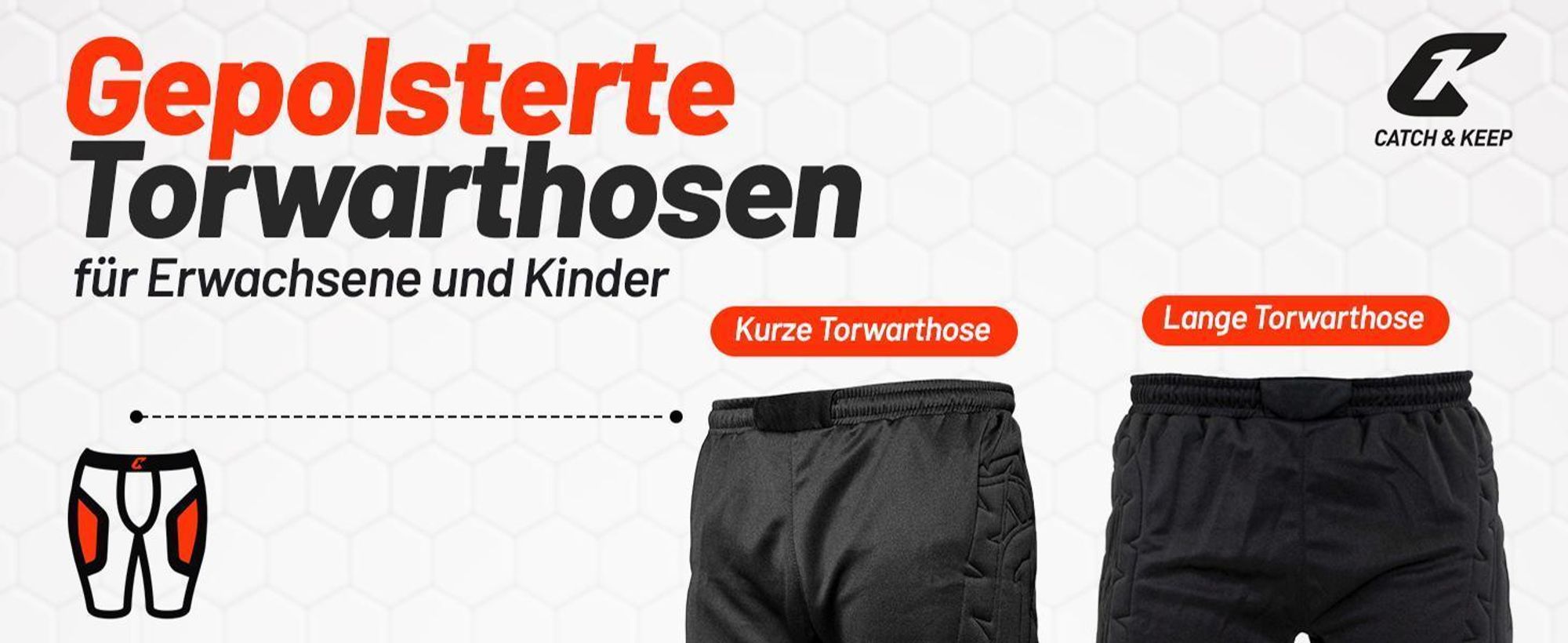 CATCH & KEEP Torwarthose für Kinder und Erwachsene - Lange Fußballhose, 152