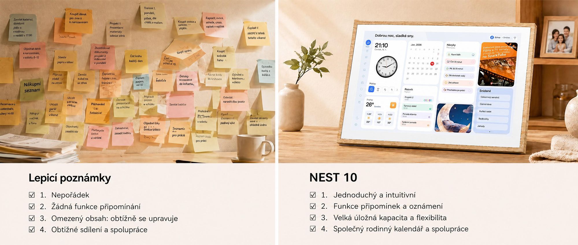 2026 NEU! 10.1 palců Blackview NEST 10 digitální kalendář a fotorámeček s dotykovým ovládáním, Wi-Fi 6, 1280x800, 16:10, IPS