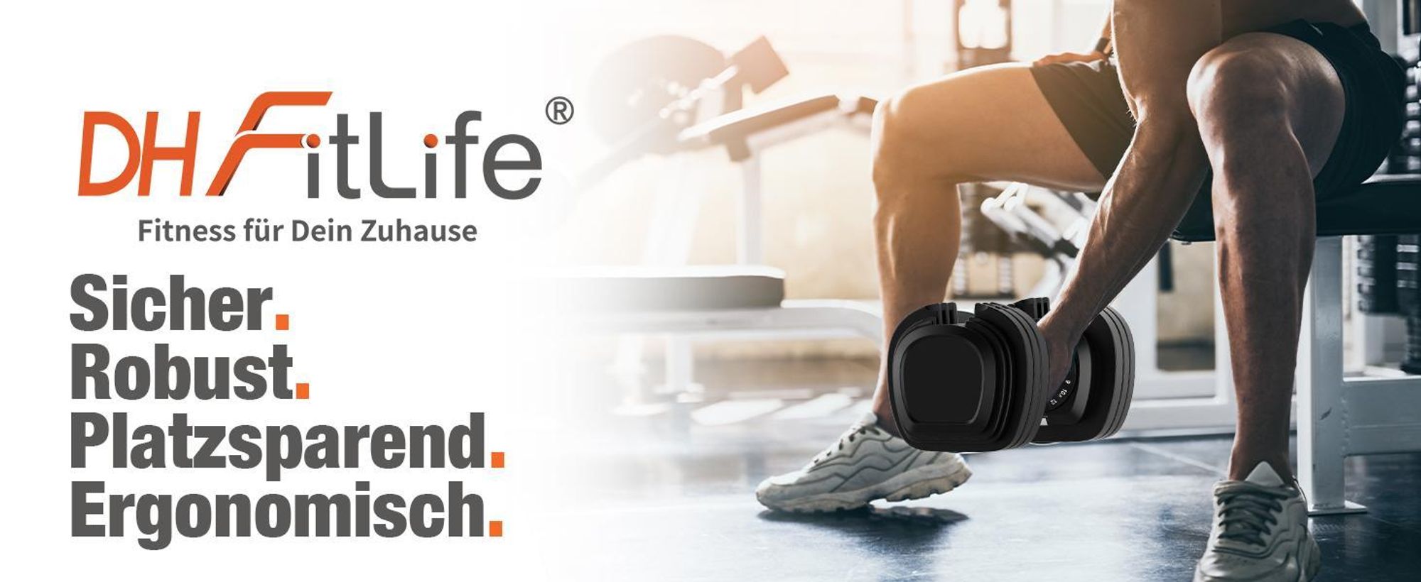 DH FitLife 2,5–25 kg Hantel Set – Verstellbare Kurzhanteln für Männer & Frauen, 18 Gewichtsstufen, 2026 Neu (25kg x 2)