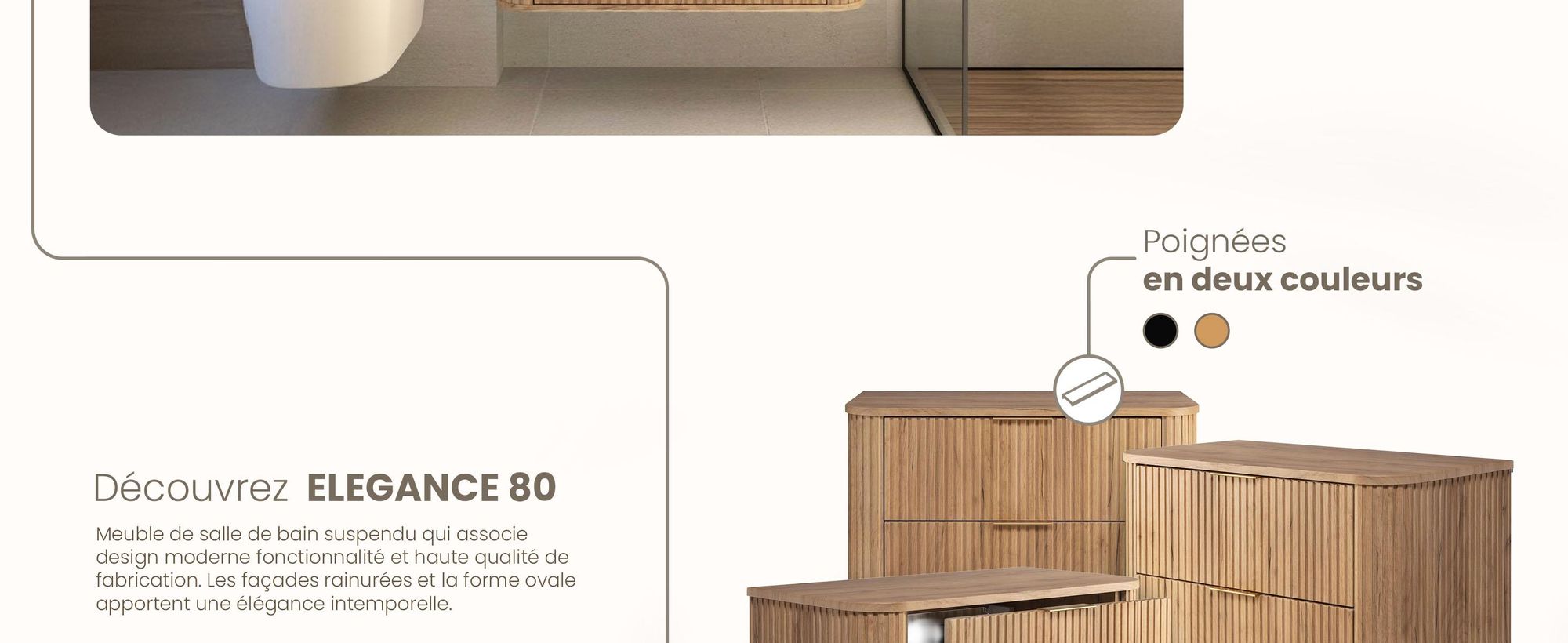 Meuble sous lavabo - 80 cm Armoires, meubles bas