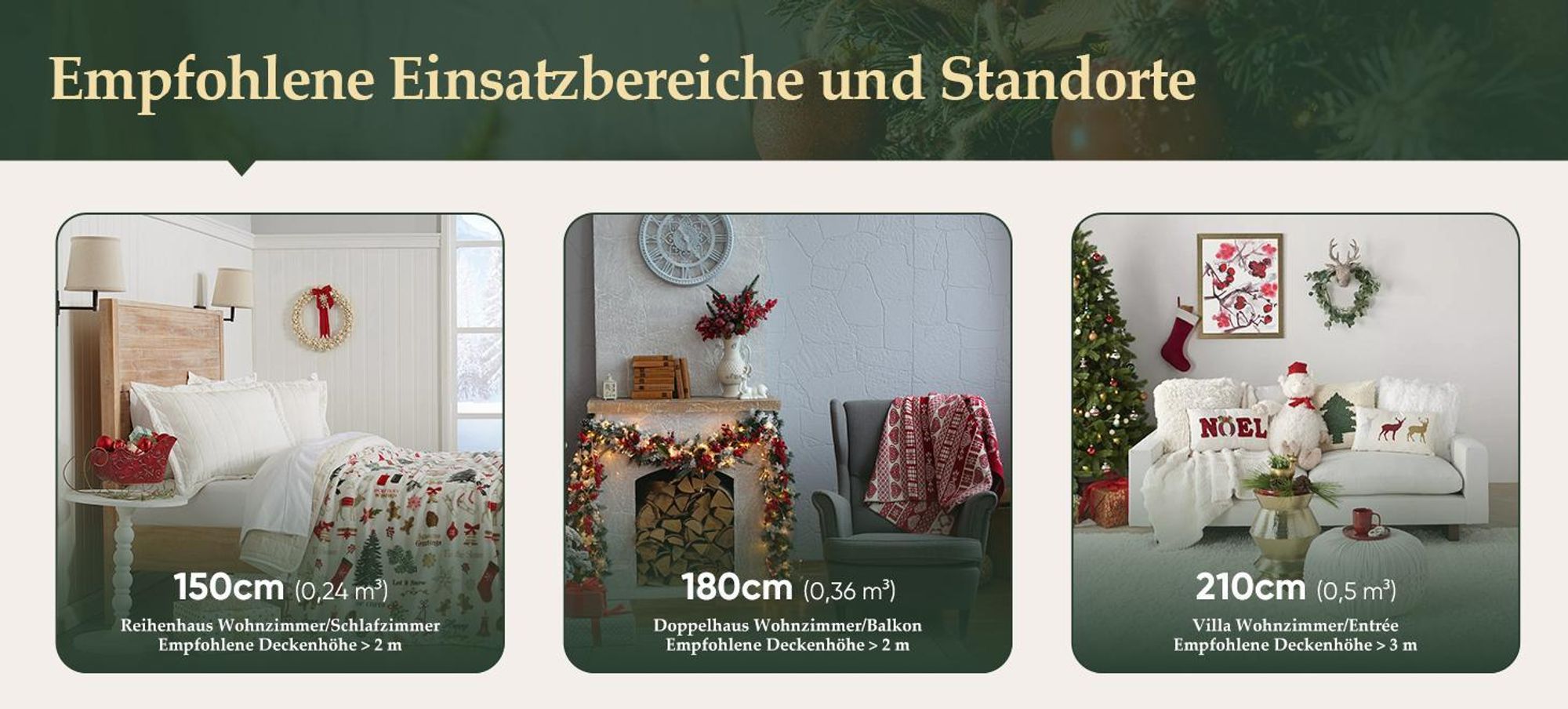 Salcar Premium Weihnachtsbaum Künstlich XL 180 cm Nordmanntanne Tannenbaum mit Holzständer und Klappsystem