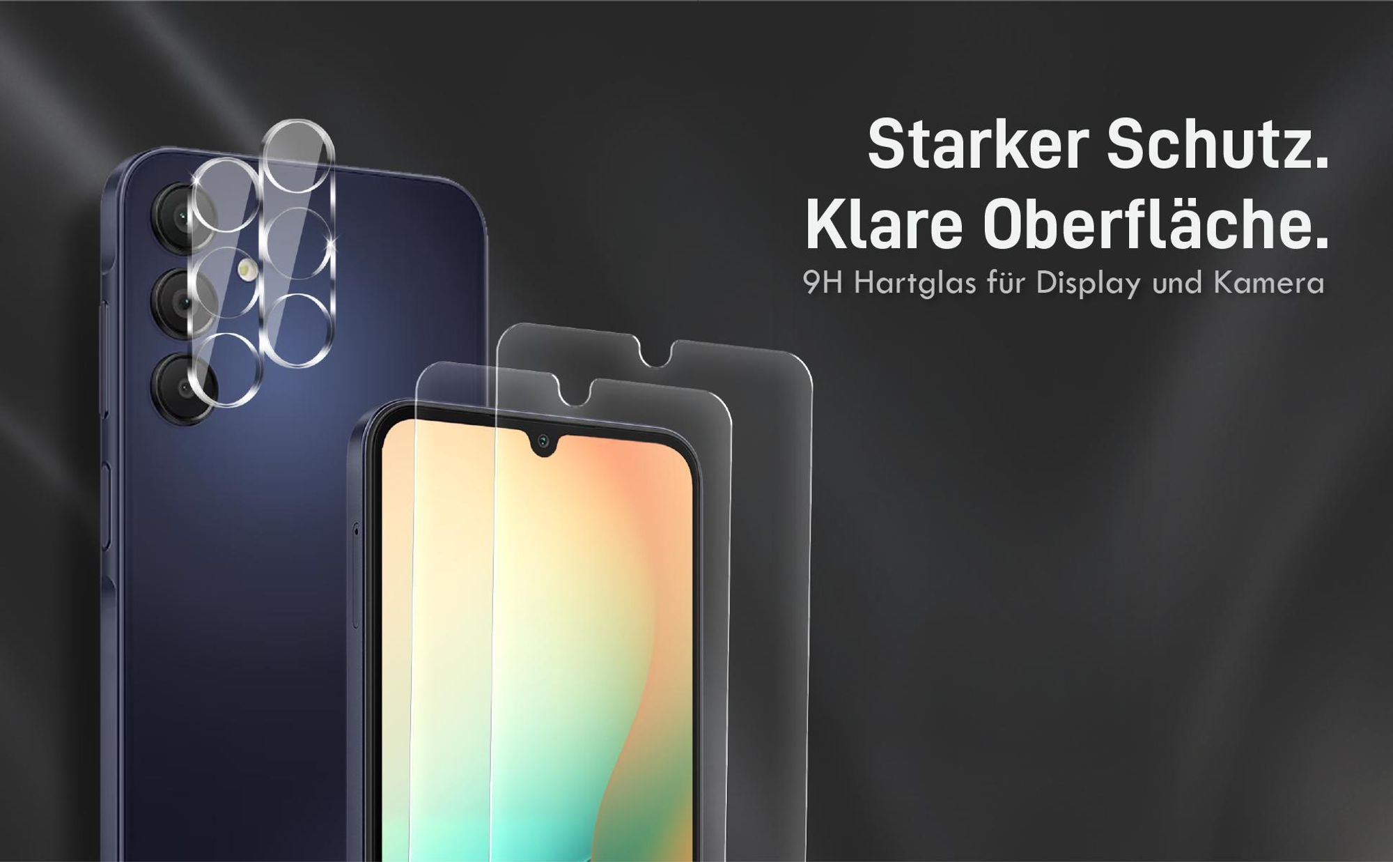 Kamera + Display Glas Set für Samsung Galaxy A16 5G kompatibel mit allen gängigen Hüllen