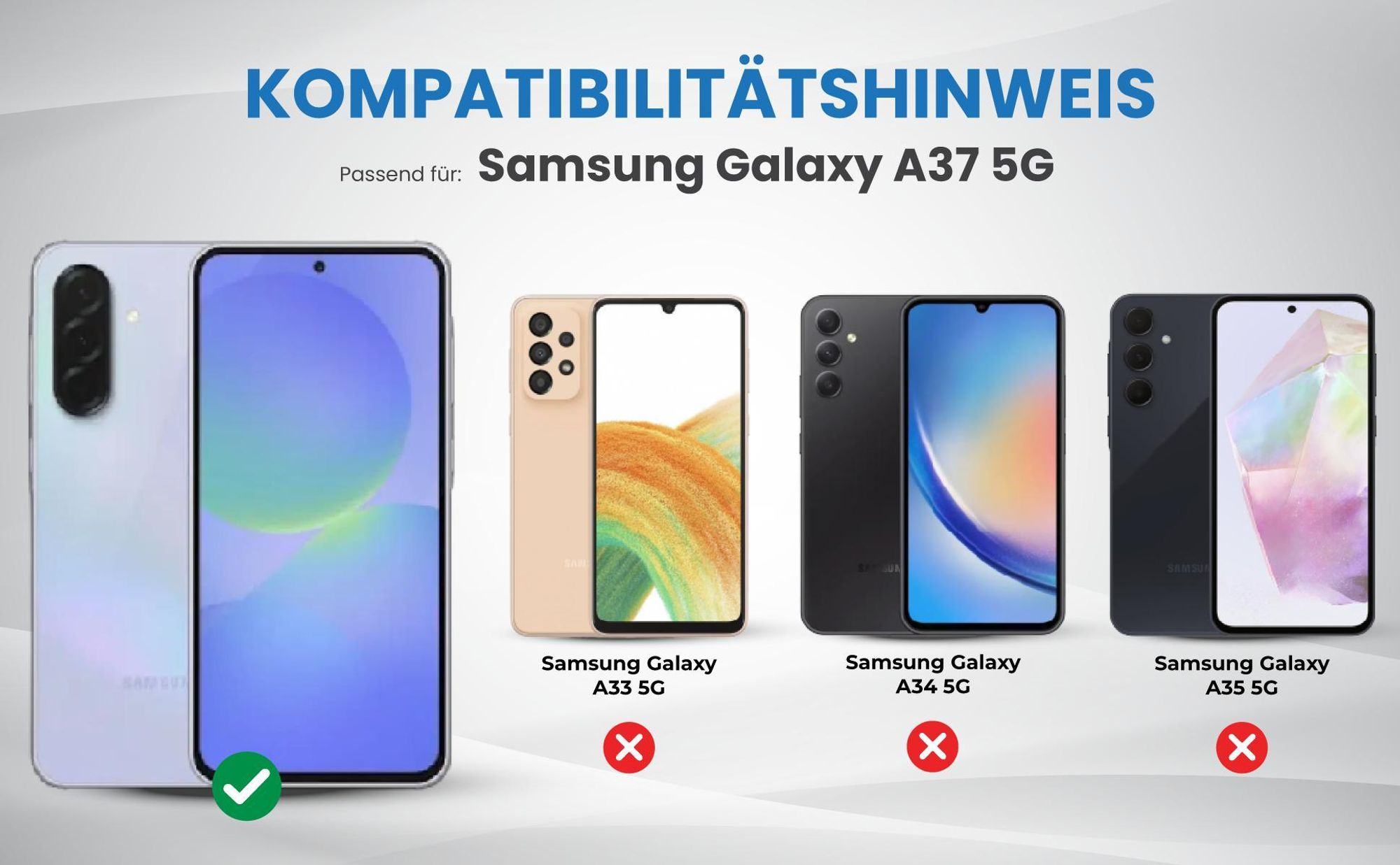 Kompatibilitätshinweise Hülle für Samsung Galaxy A37 5G