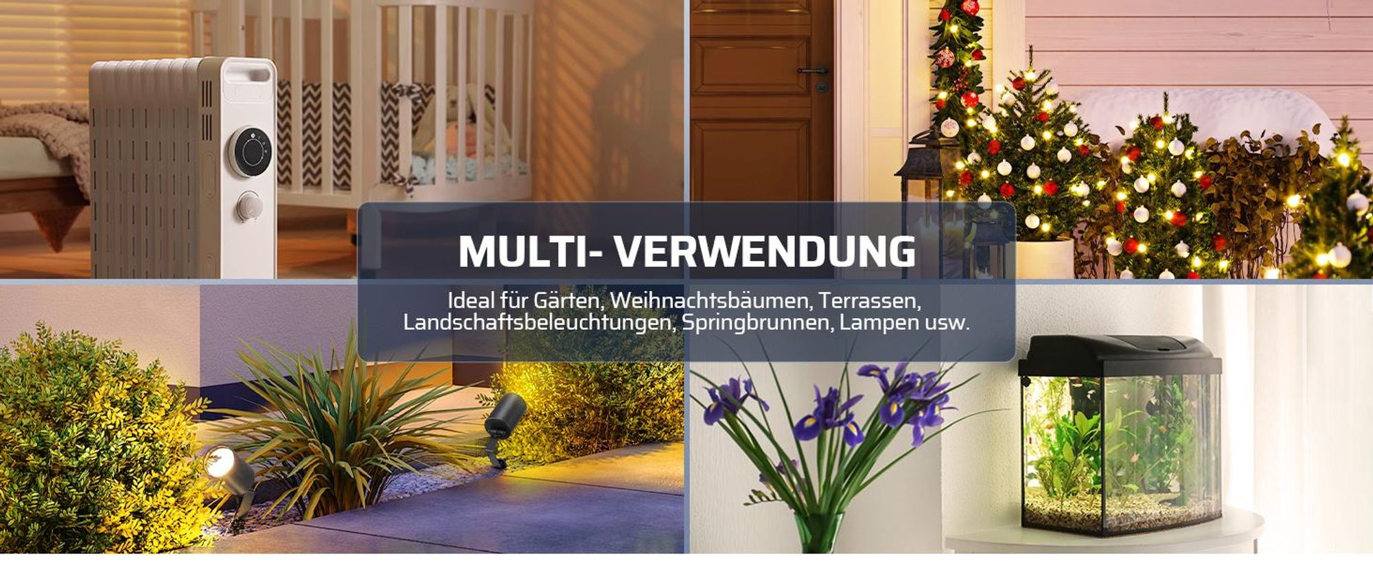 DEWENWILS WLAN Funksteckdose Aussen 2er Set, 3680W Alexa Smart Steckdose Outdoor