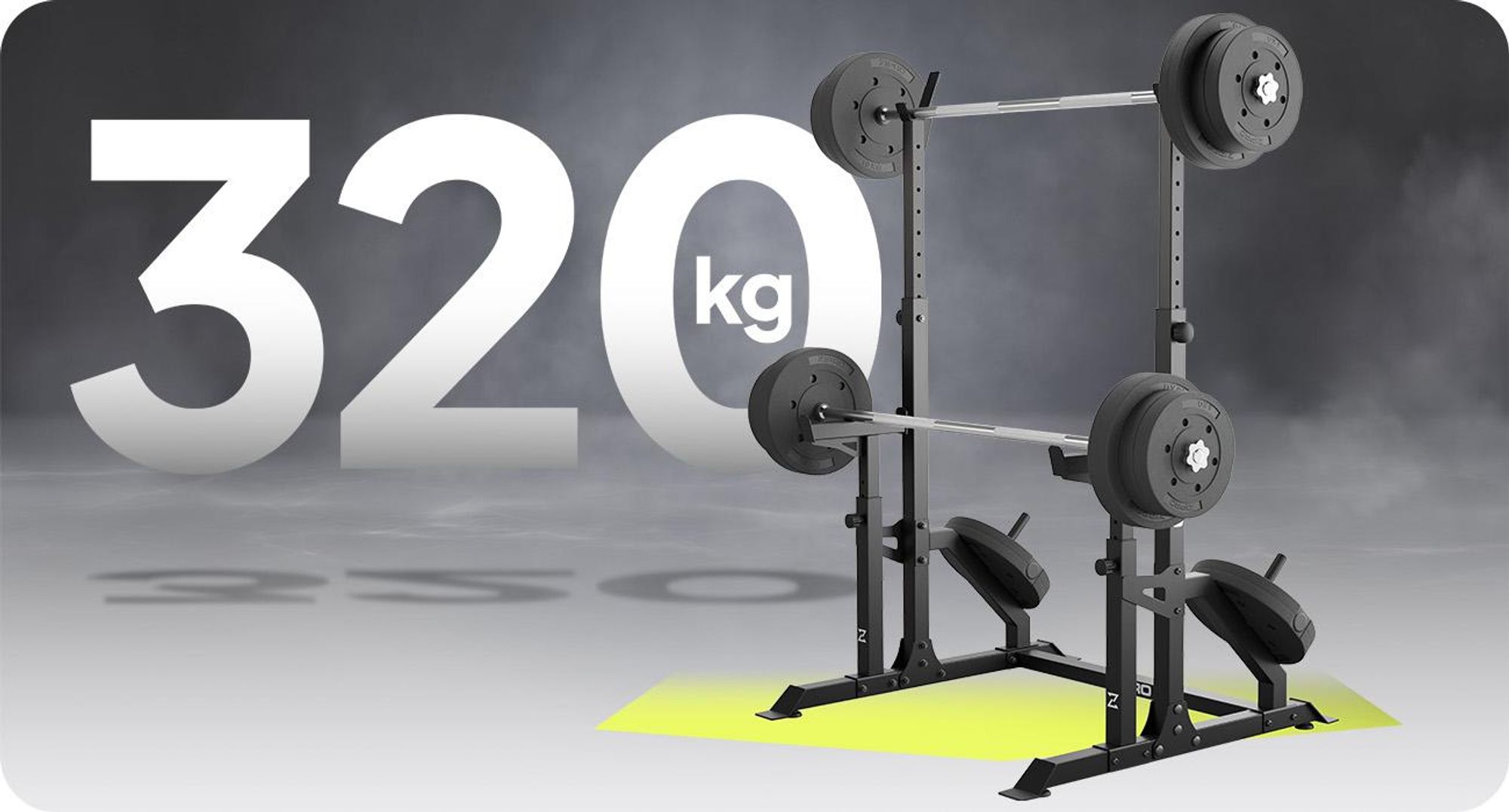 Zipro Langhantelständer Lift mit Notablage Safety – Massives Squat Rack & Bankdrücken Ständer Belastbar Verstellbare Hantelablage mit Gewichthalter