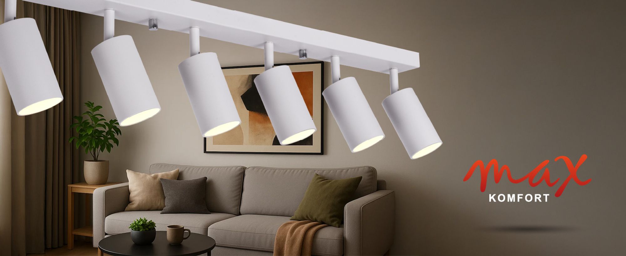 Deckenleuchte schwenkbar weiß Deckenstrahler Wandleuchte 2x GU10 Fassung ProSpot 866-2