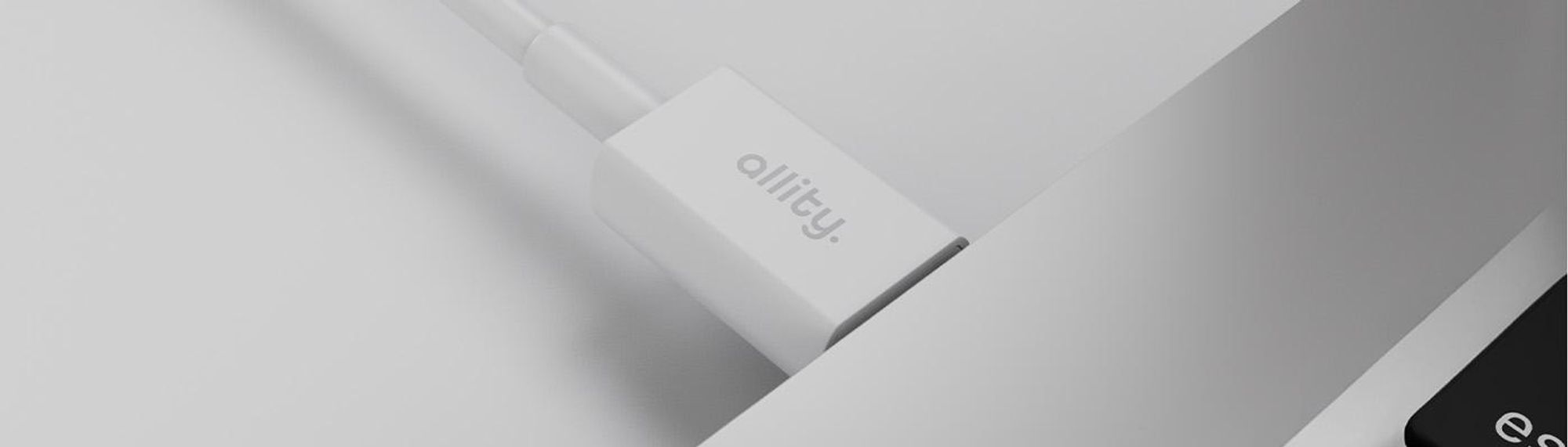 Allity USB Typ-C zu USB-C Kabel, schnelles Laden, 60W, 2m lang, universell einsetzbar, weiß
