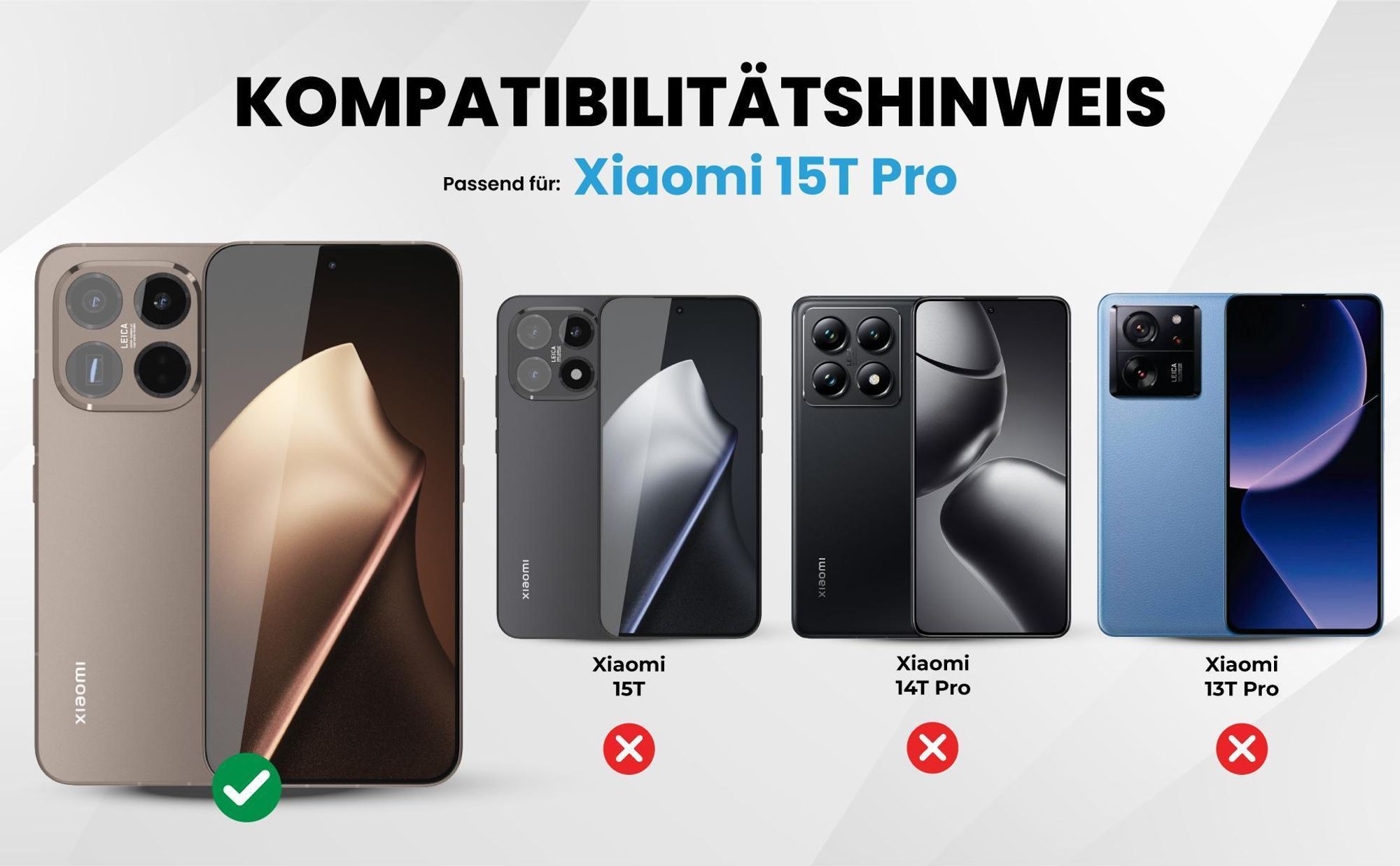 Kompatibilitätshinweise Hülle für Xiaomi 15T Pro