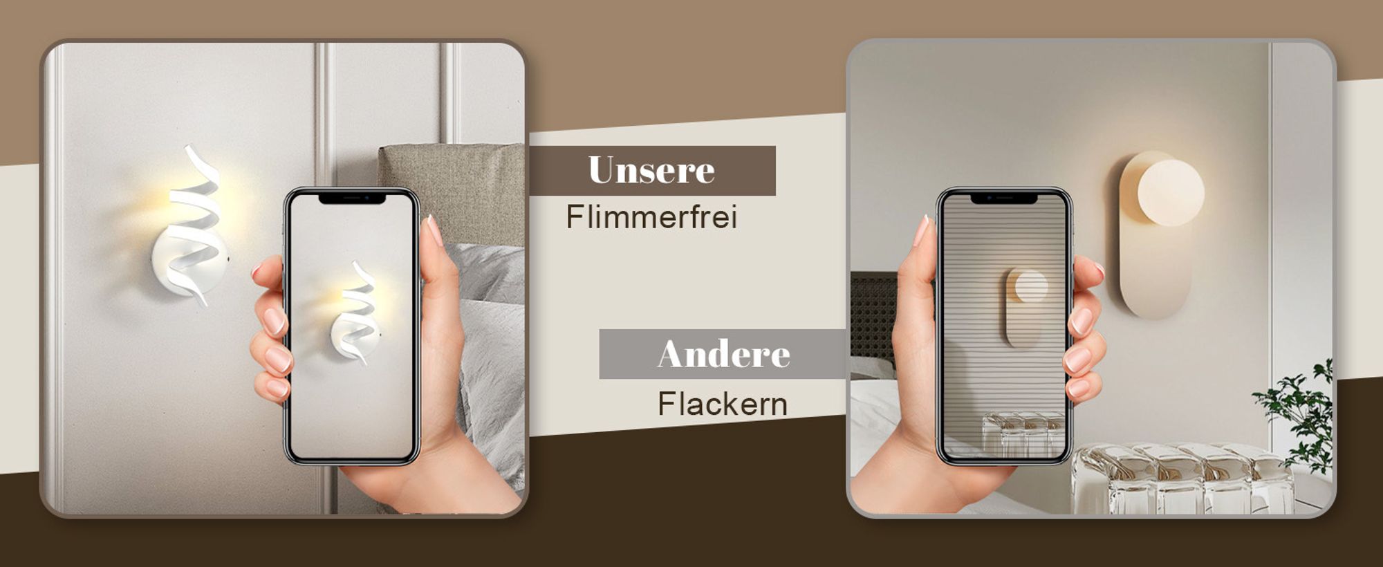 ZMH Wandleuchte Innen LED Wandlampe Treppenhaus Wohnzimmer Schlafzimmer Flur Modern Design Wand Lampe 7W Weiß Wandleuchten Badezimmer Warmweiß 3000K
