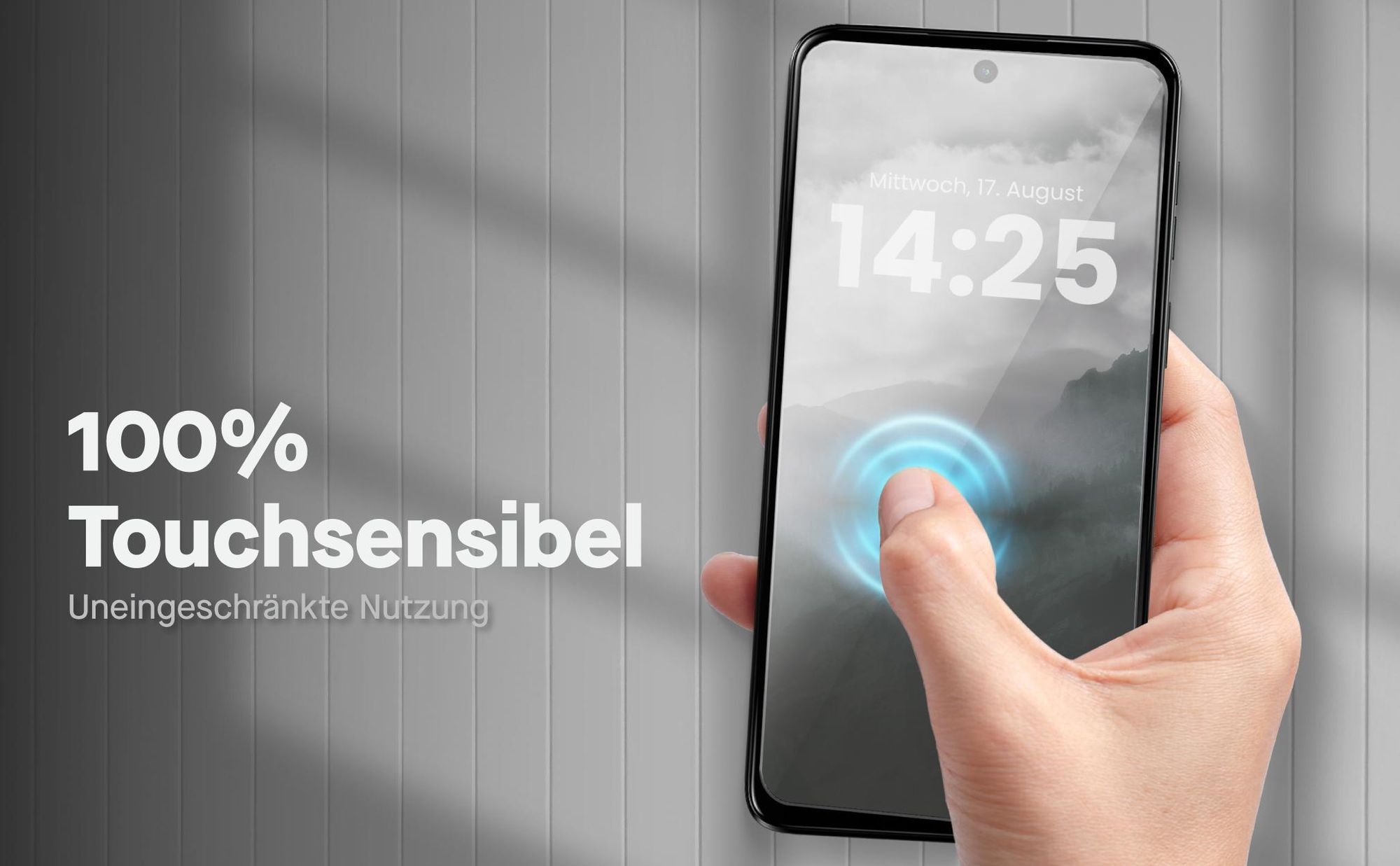Zweierpack Displayschutzglas für Motorola G55 5G - Resistent gegen Fingerabdrücke