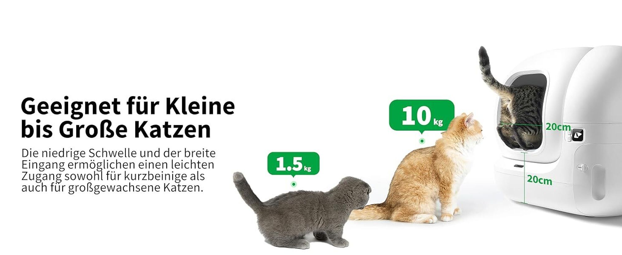 PETKIT Selbstreinigende Katzentoilette, PuraMax 2 Katzentoilette für mehrere Katzen(1. Generation Upgrade), App-Steuerung