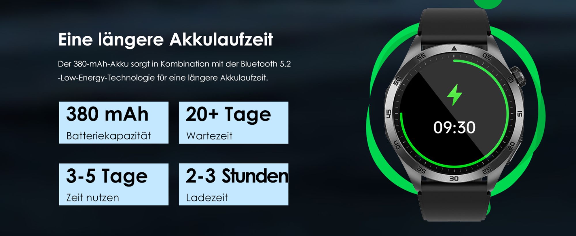 Smartwatch Herren Damen Gesundheitsuhr 1,43 Zoll Smart Watch Always-On Display mit Telefonfunktion, 24-Stunden-Herzfrequenz, Android iOS Wetter