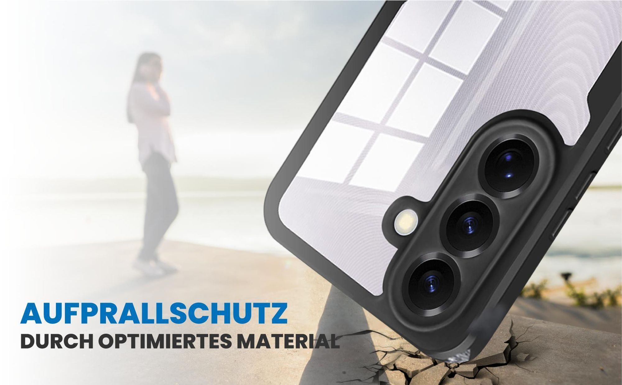 Schwarzes Front Back Cover für Samsung Galaxy A57 5G mit Aufprallschutz