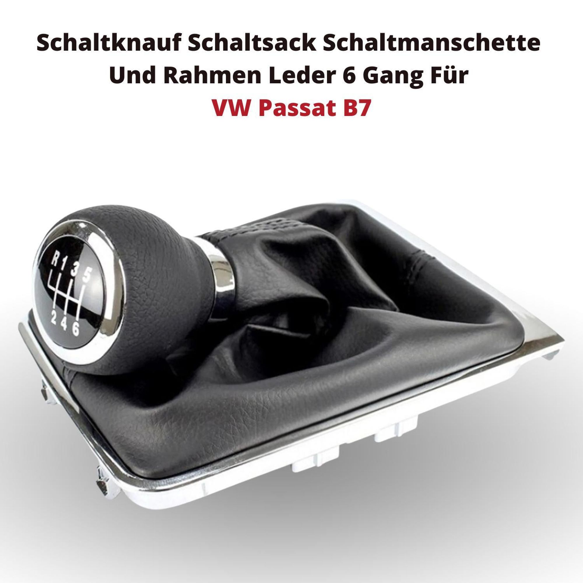 Schaltknauf Schaltsack Schaltmanschette Und Rahmen Leder 6 Gang Für VW Passat B7